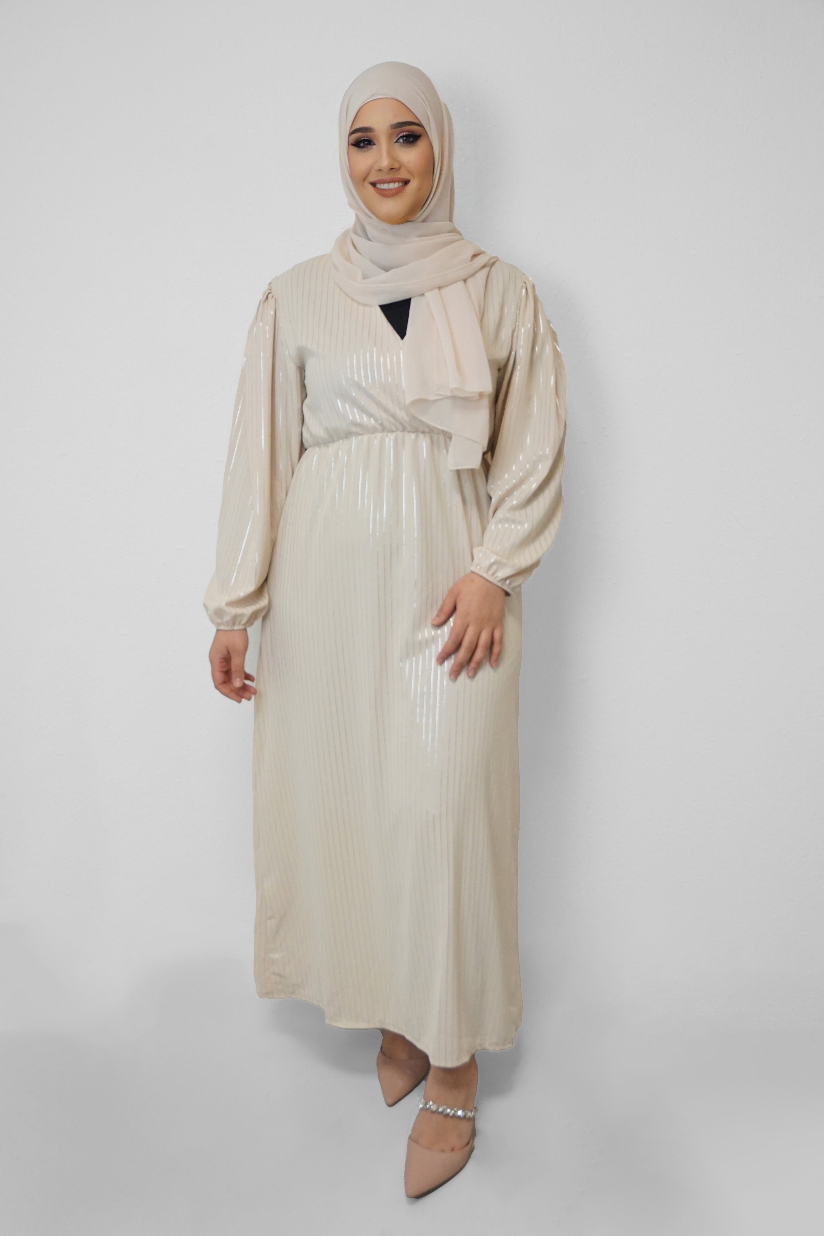 Abaya Ilham Elfenbein