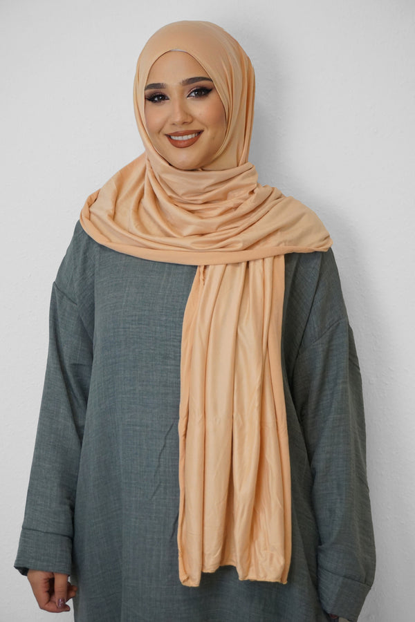 Jersey Hijab Fiza Aprikot