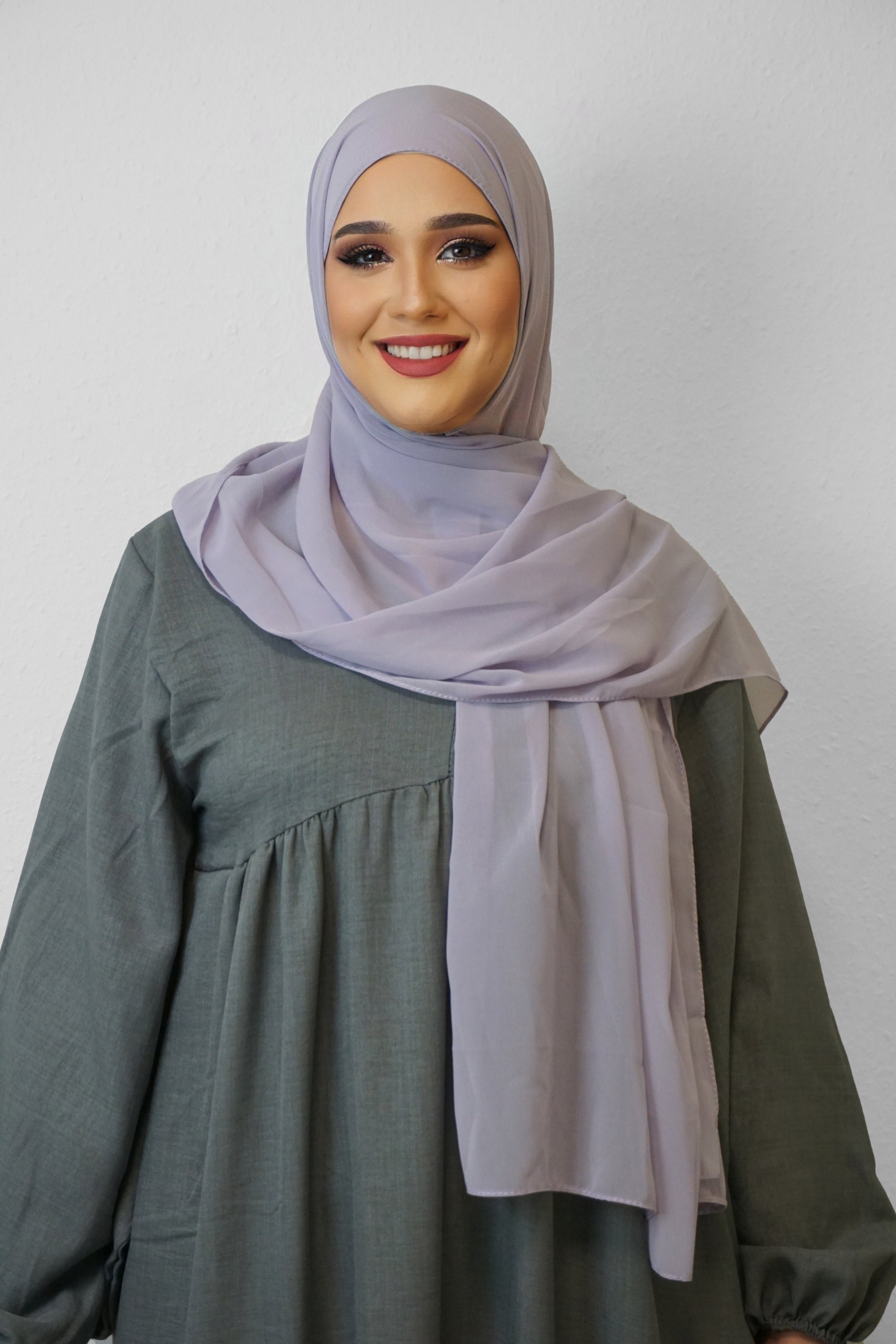 Chiffon XL Hijab Hellflieder