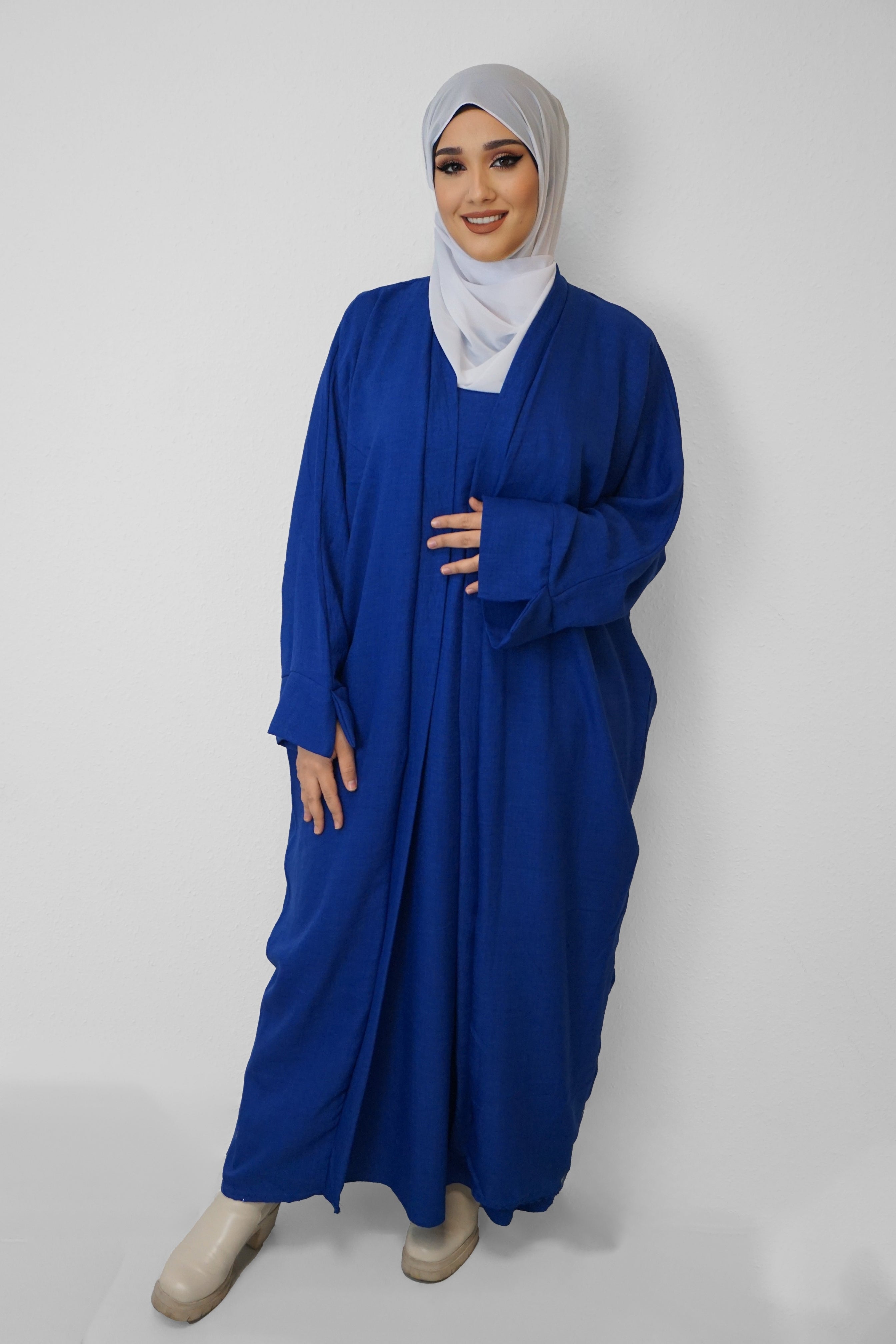 Zwei-Teiler Abaya Nasira Blau