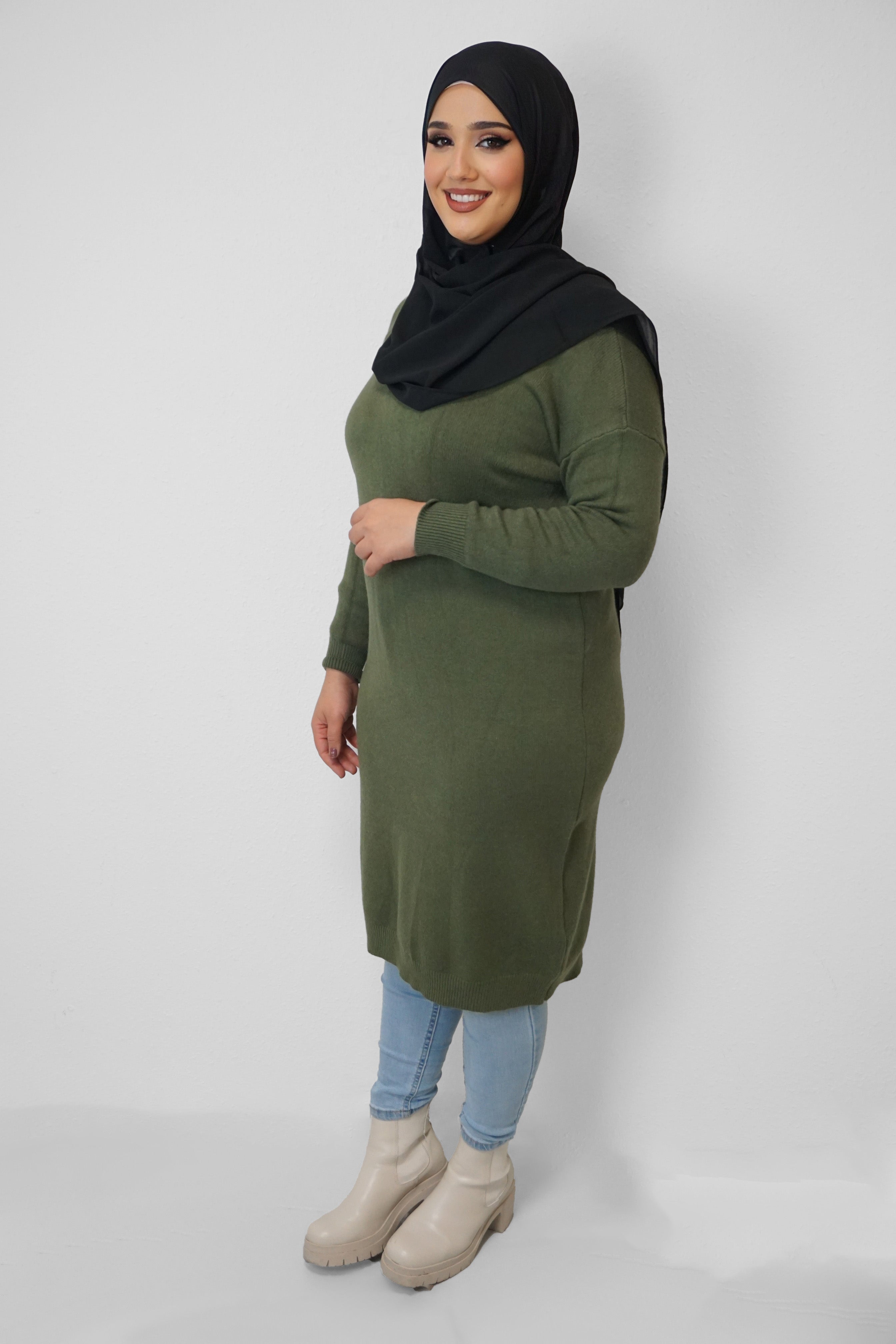 Oversize Pullover Sabiha Moosgrün