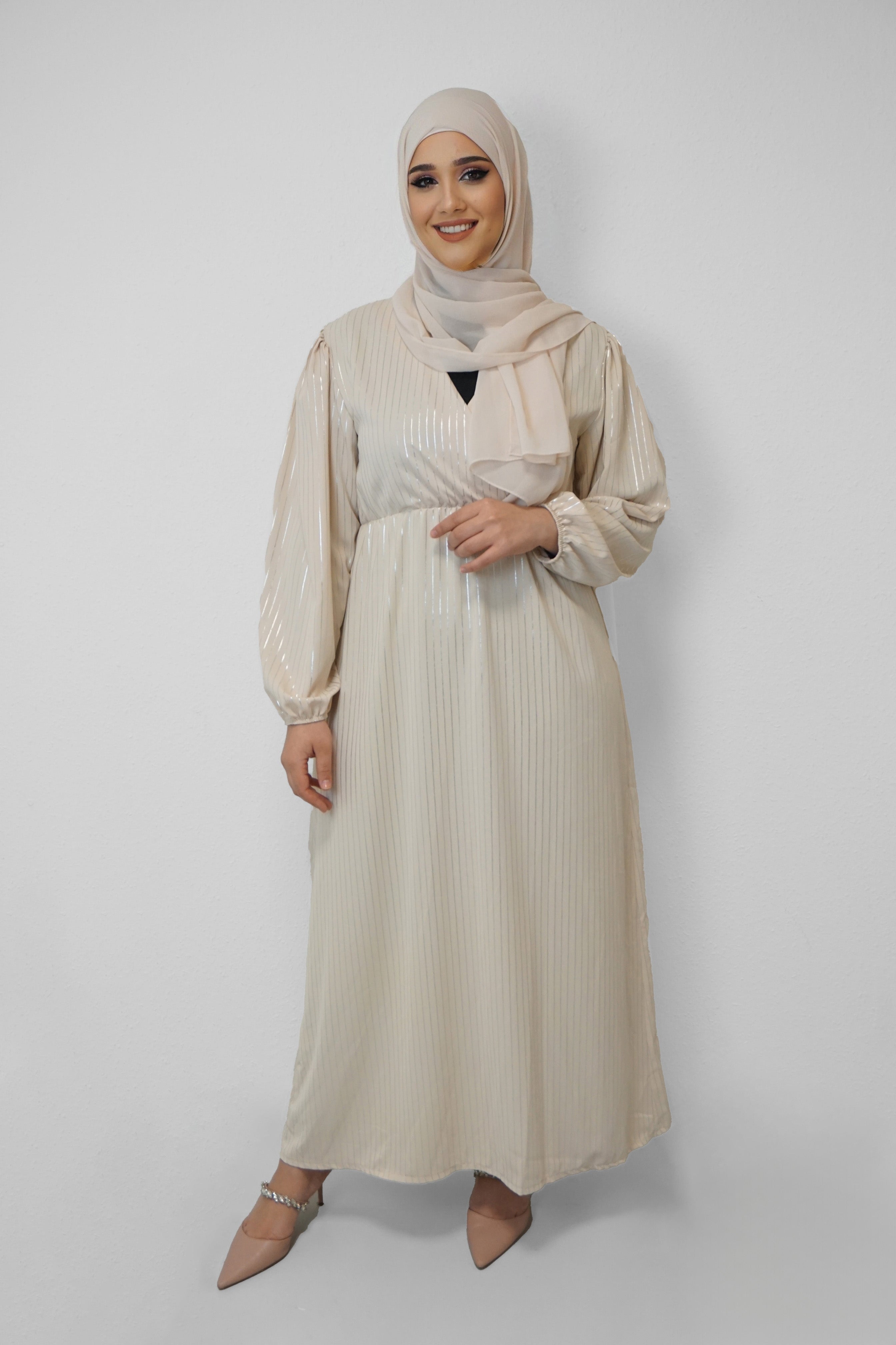 Abaya Ilham Elfenbein