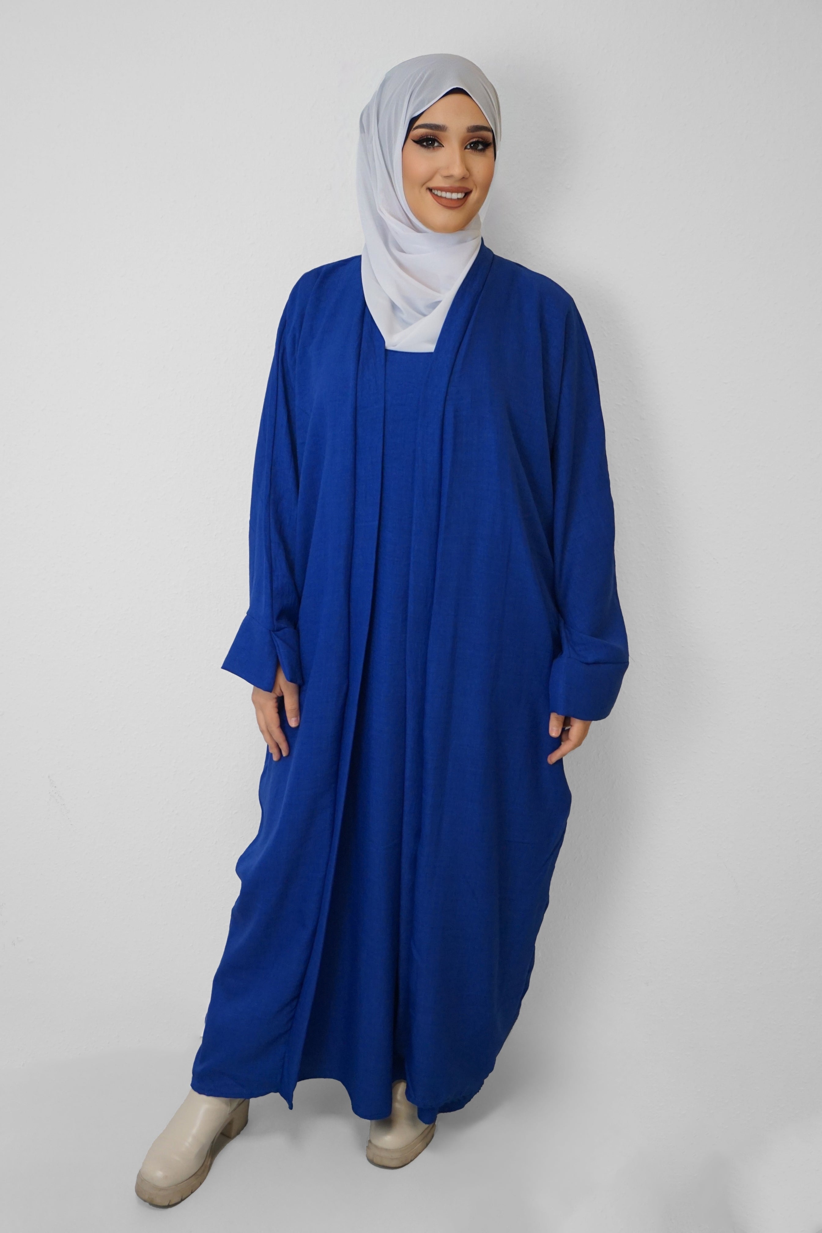 Zwei-Teiler Abaya Nasira Blau