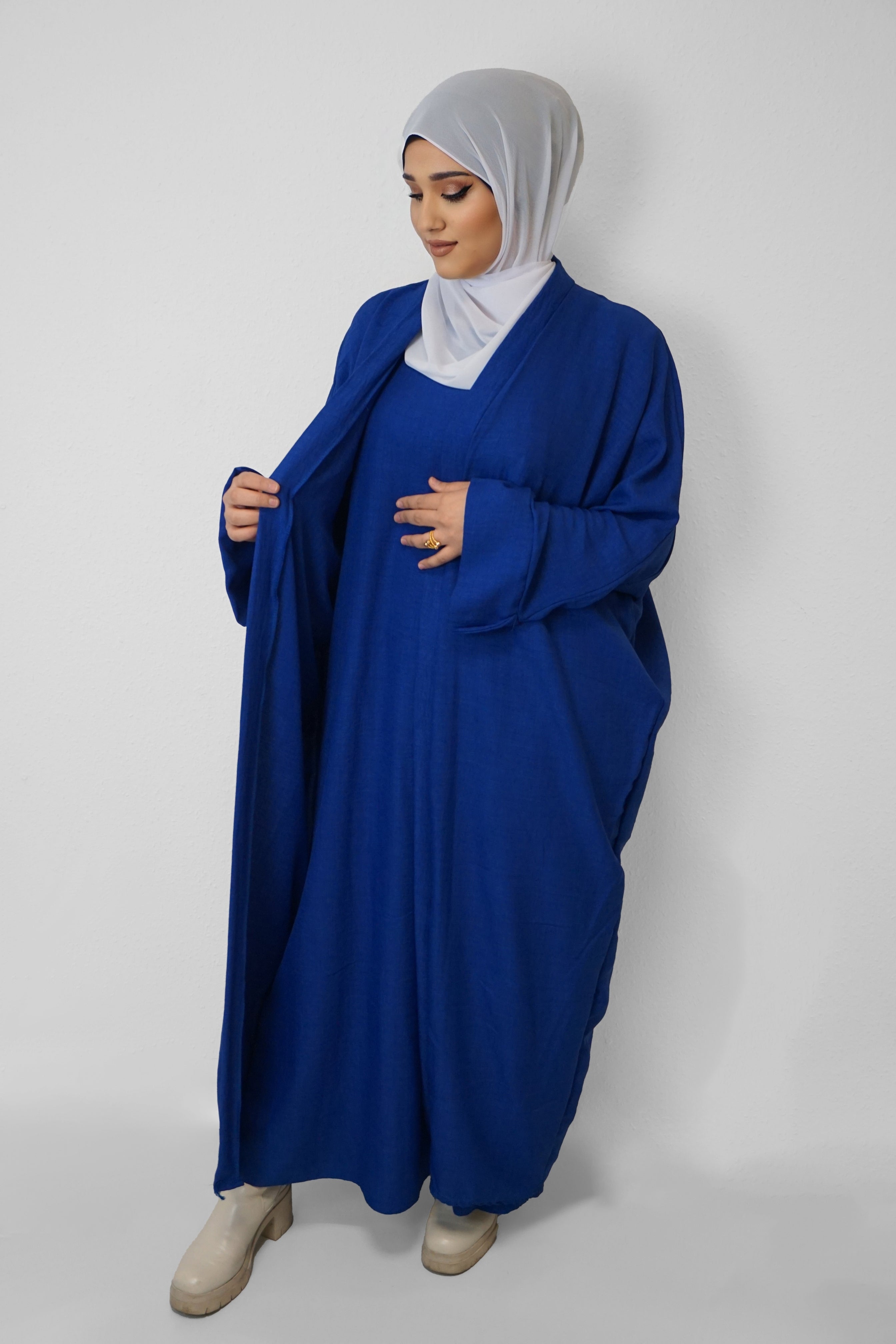 Zwei-Teiler Abaya Nasira Blau