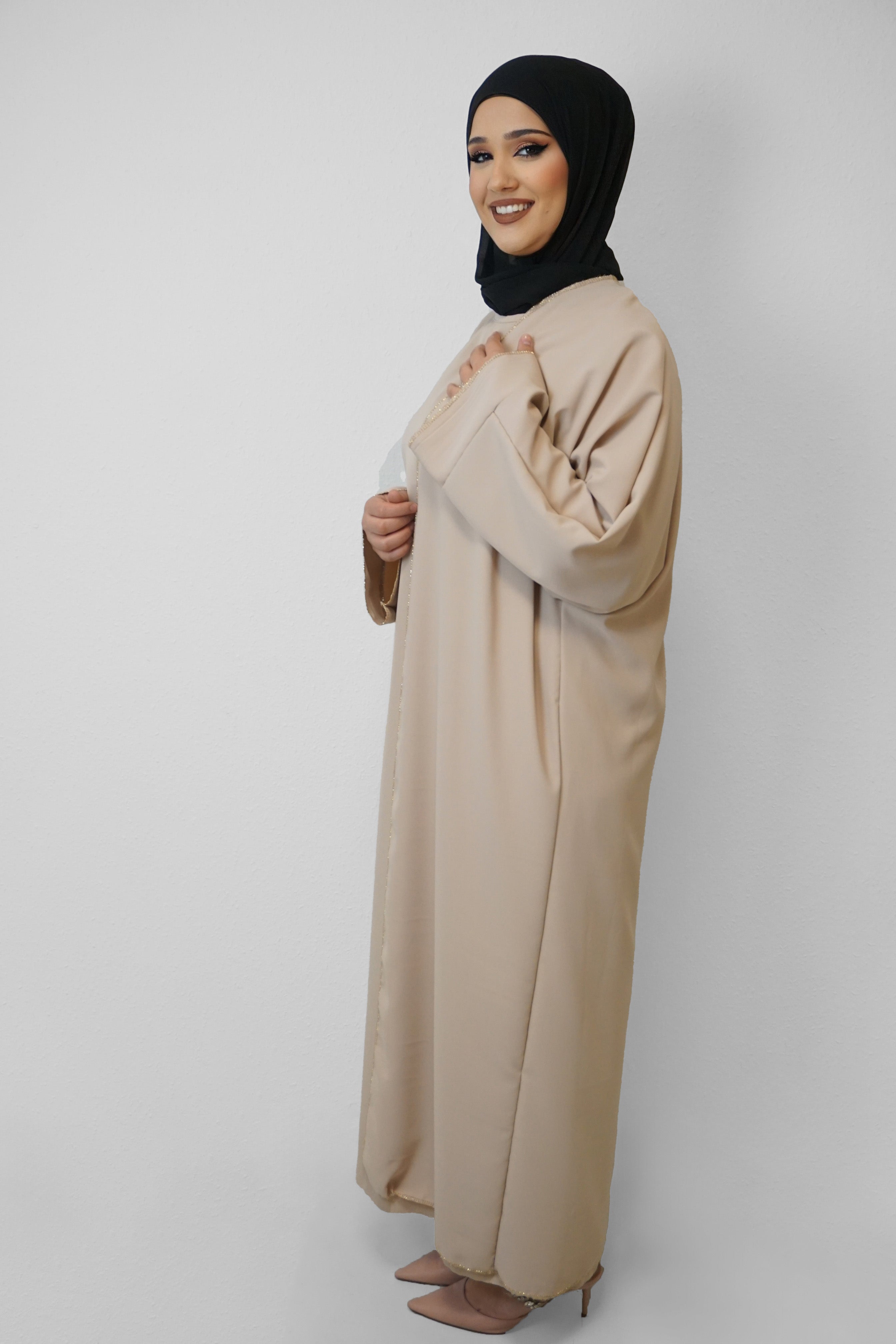 Zwei-Teiler Abaya Saddaya Elfenbein