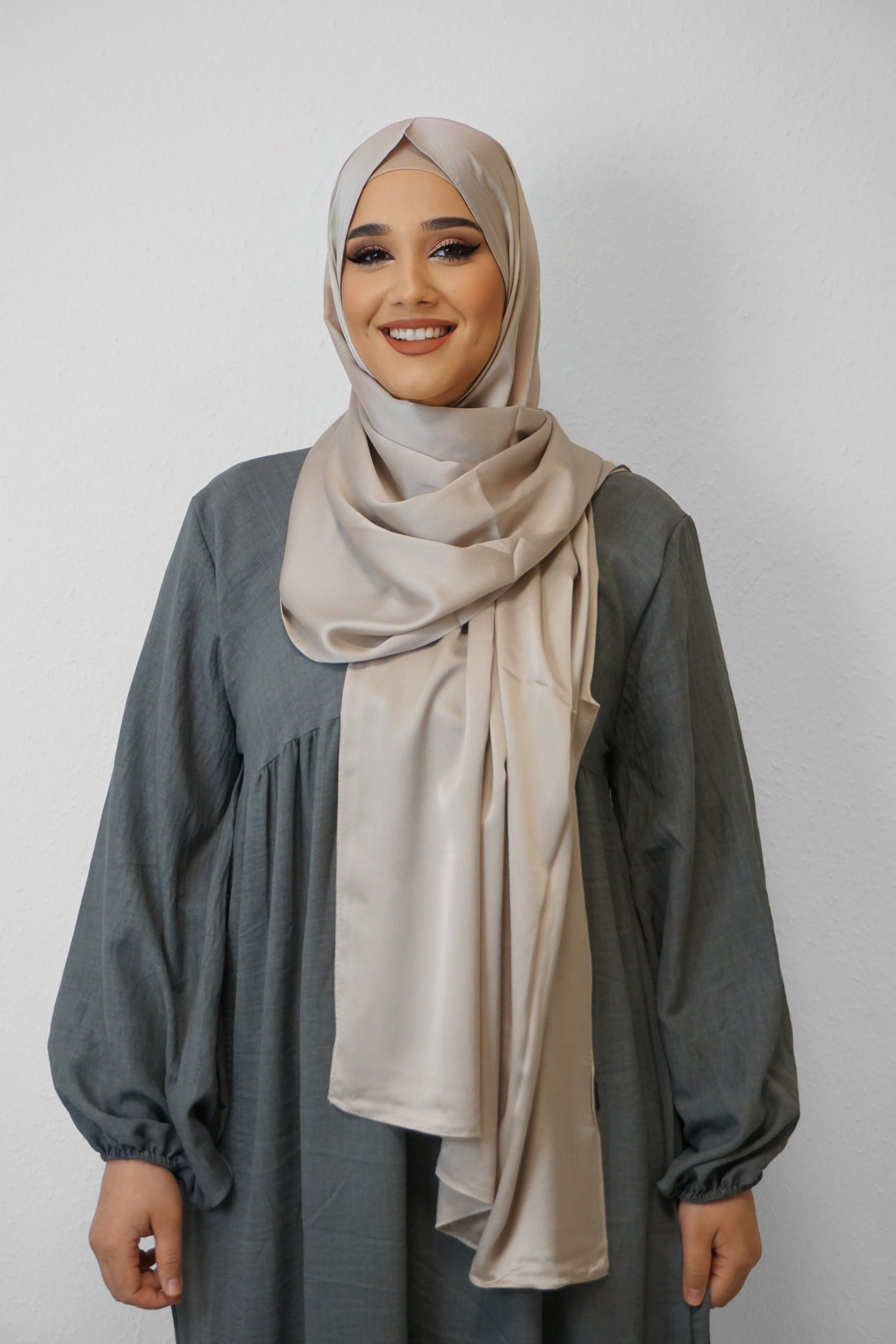 Satin Classic Hijab Light-Beige