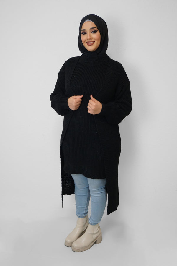 Zwei-Teiler Kleid Zahro Schwarz