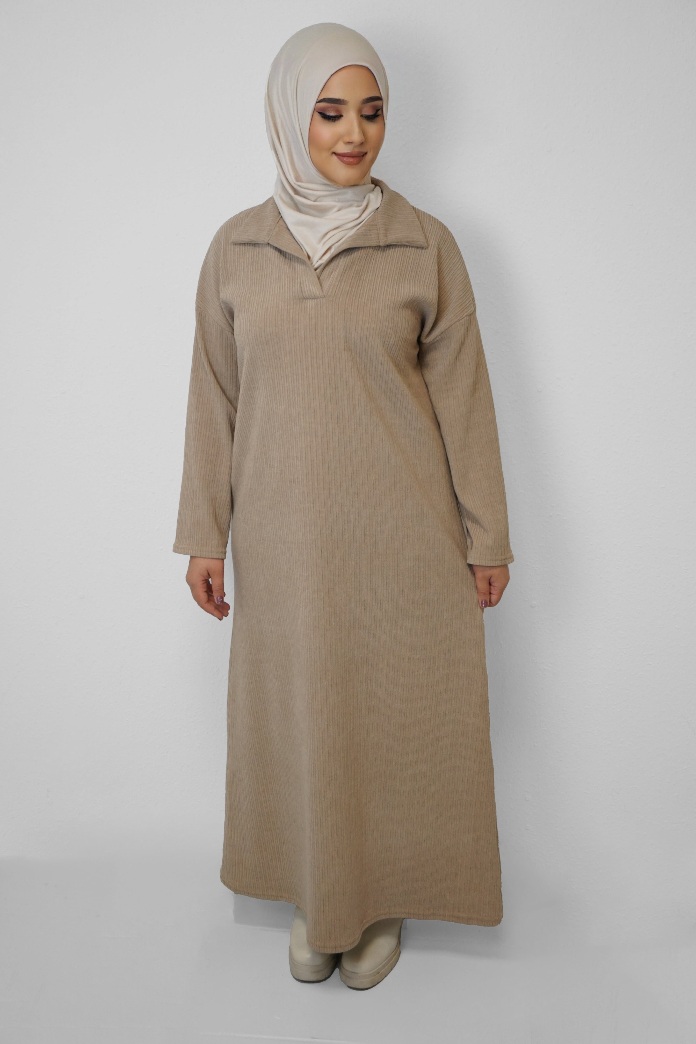 Cord Kleid Tamara Taupe