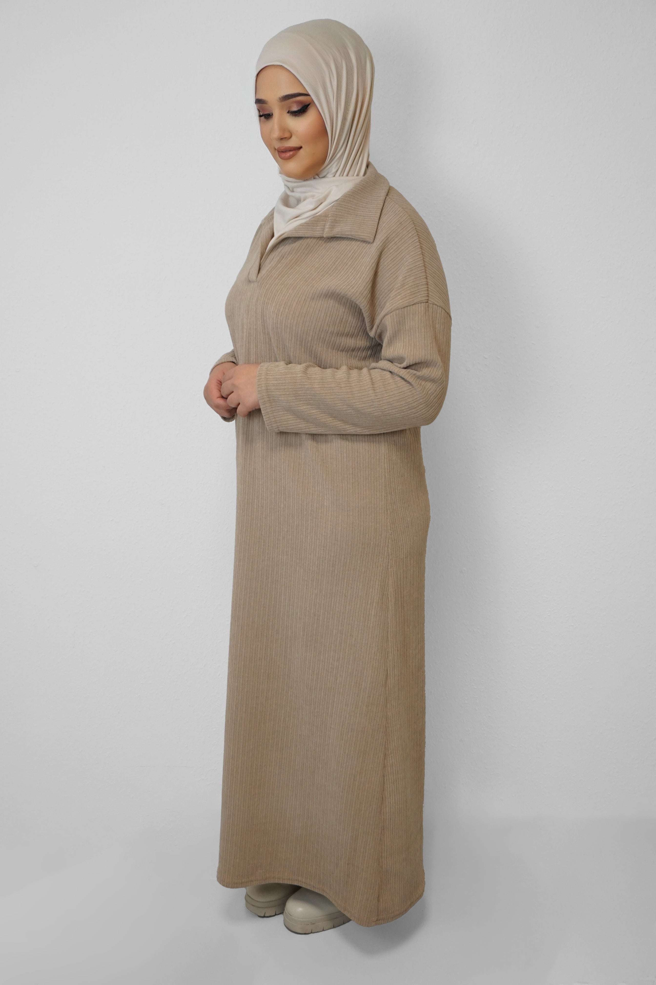 Cord Kleid Tamara Taupe