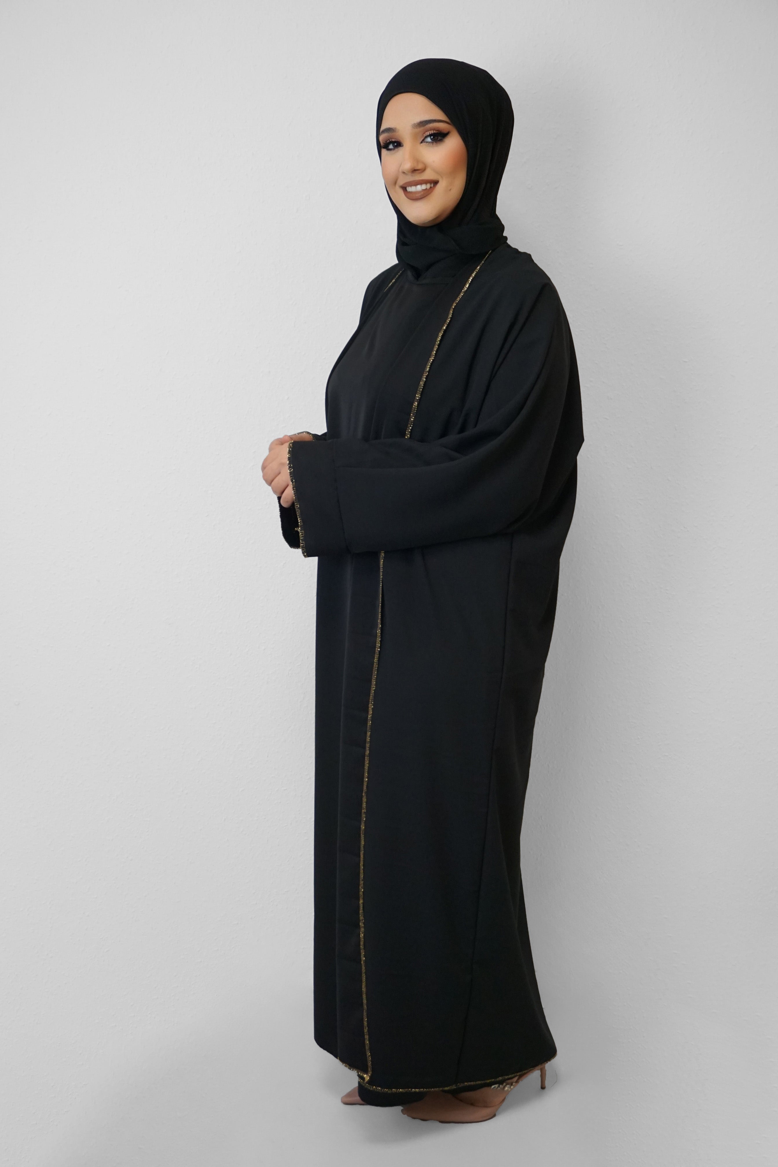 Zwei-Teiler Abaya Saddaya Schwarz