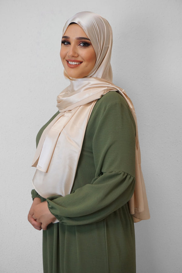 Satin Classic Hijab Beige