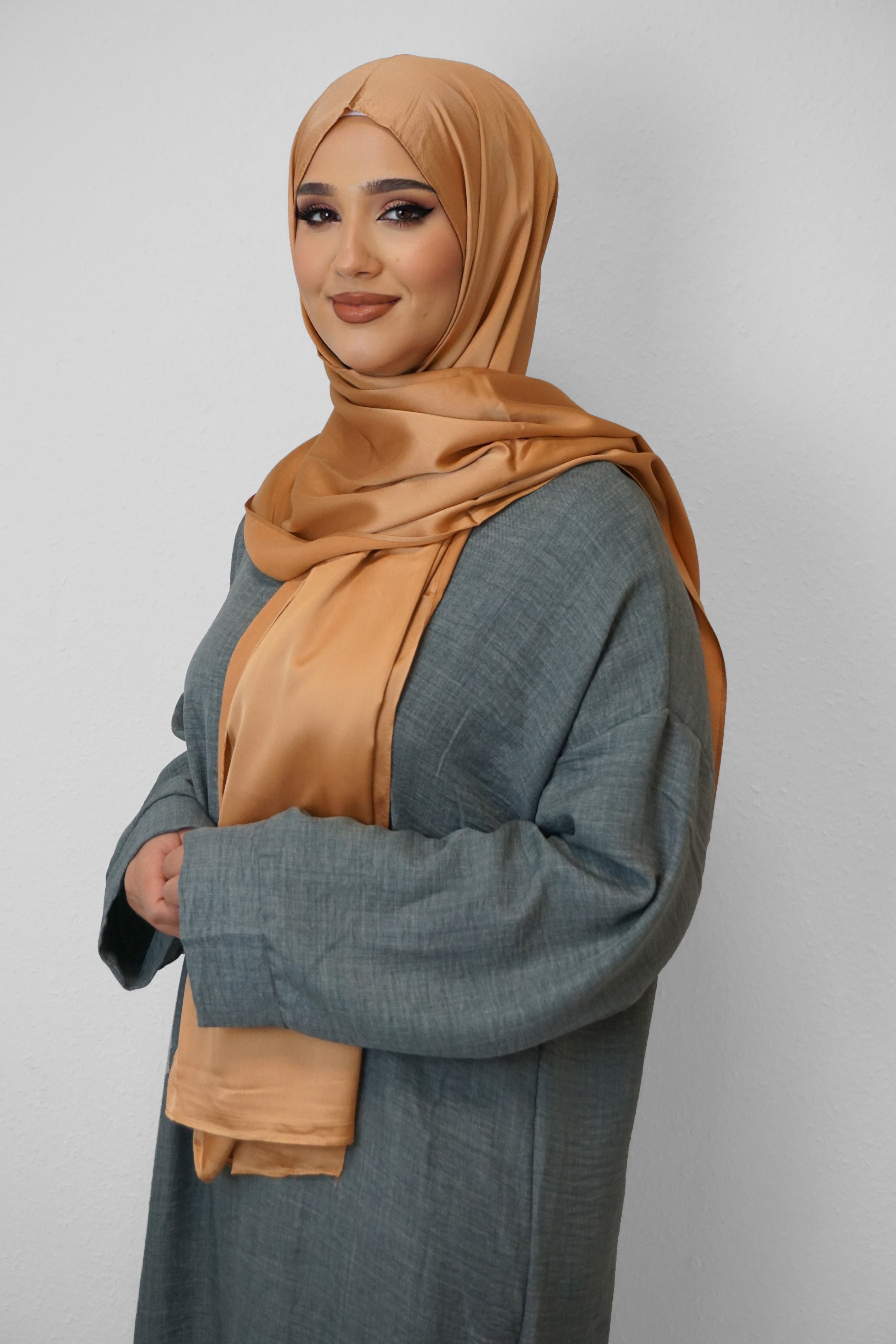 Satin Classic Hijab Camel