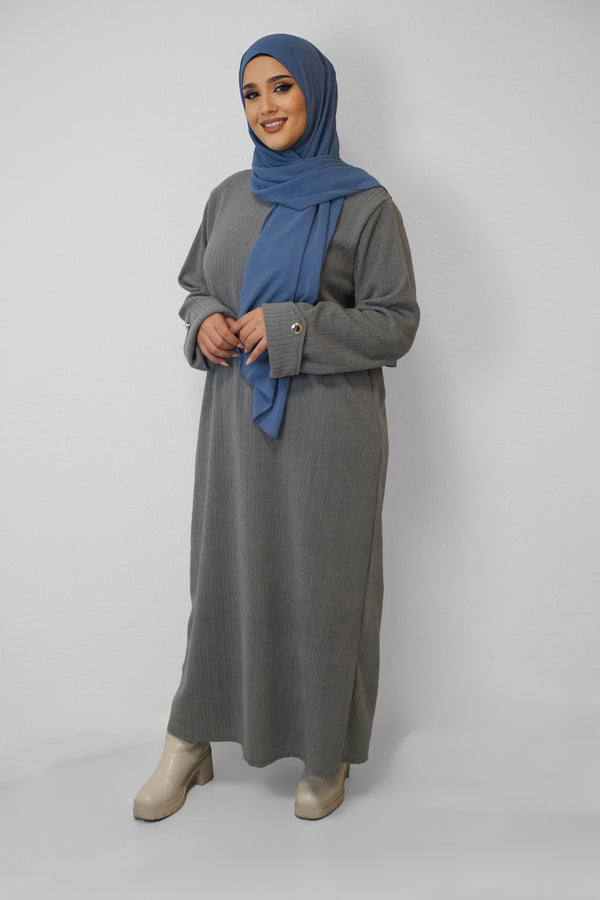 Cord Kleid Nada Grau