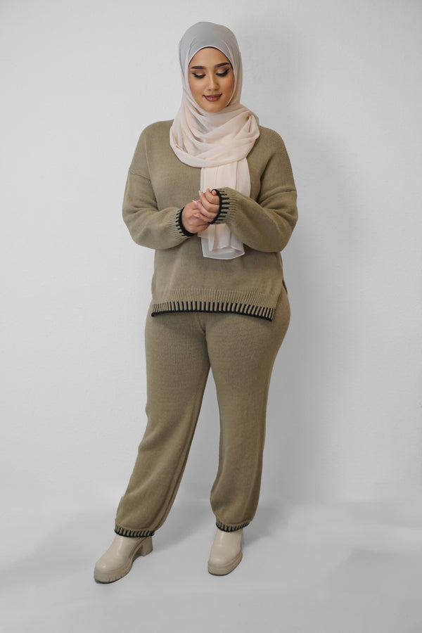 Strick Zwei-Teiler Hazar Taupe