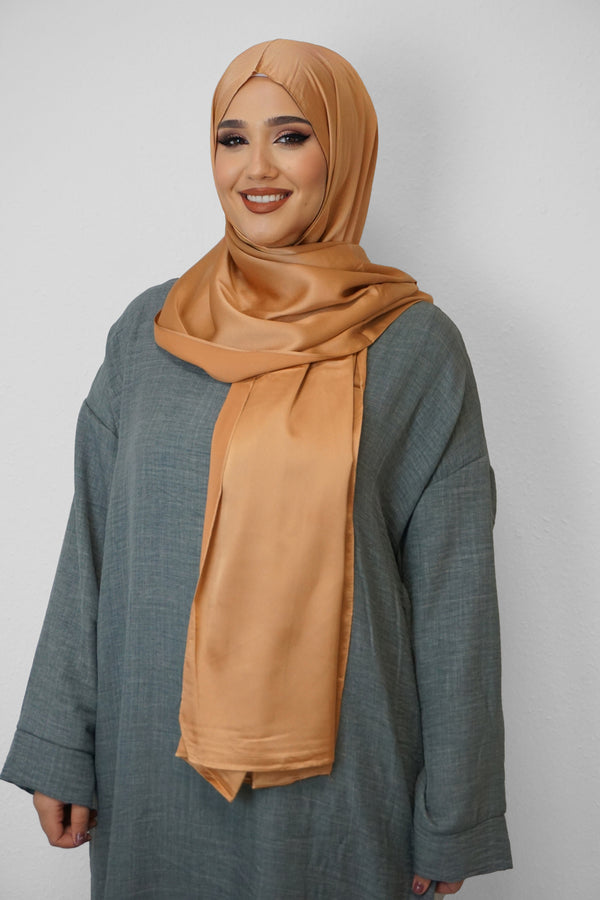 Satin Classic Hijab Camel