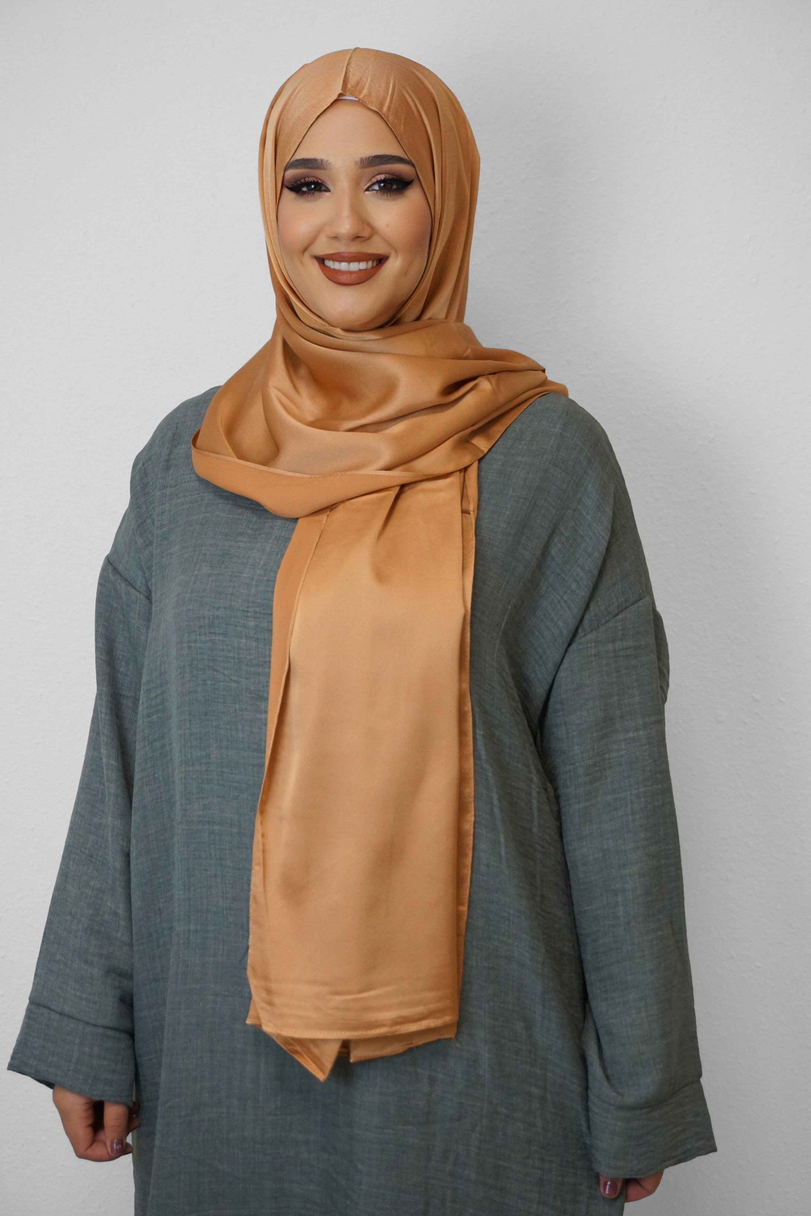 Satin Classic Hijab Camel