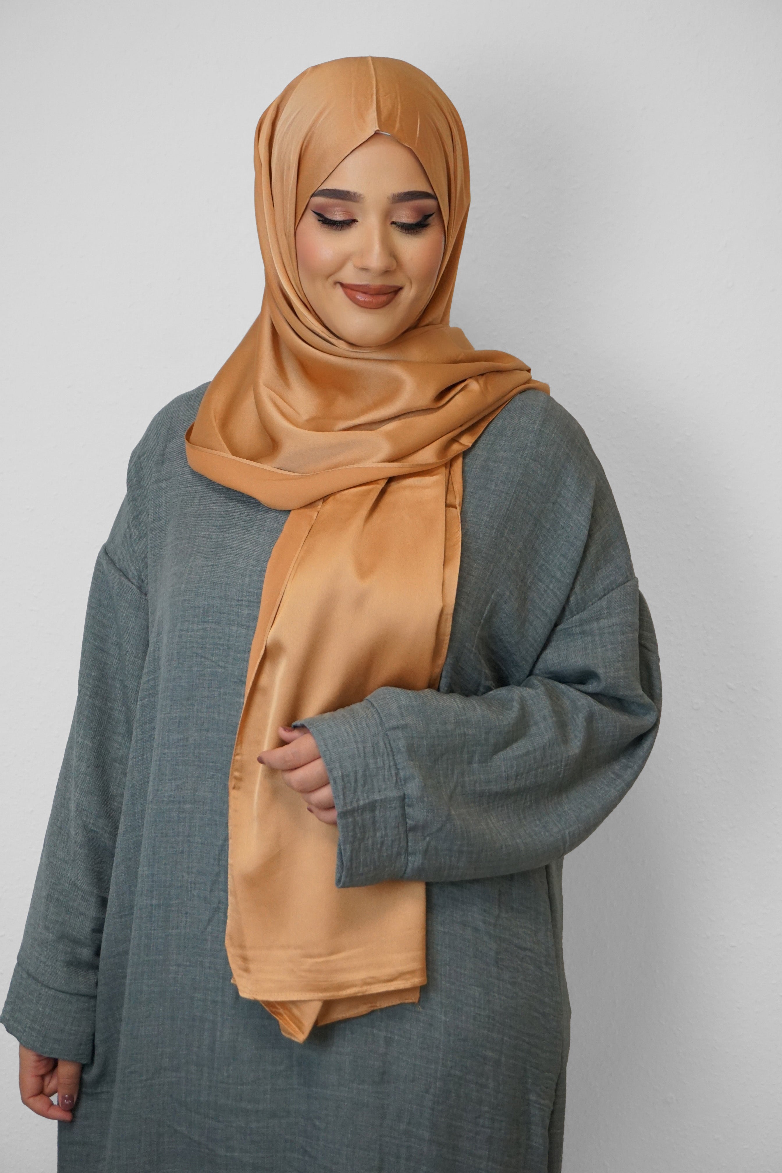 Satin Classic Hijab Camel