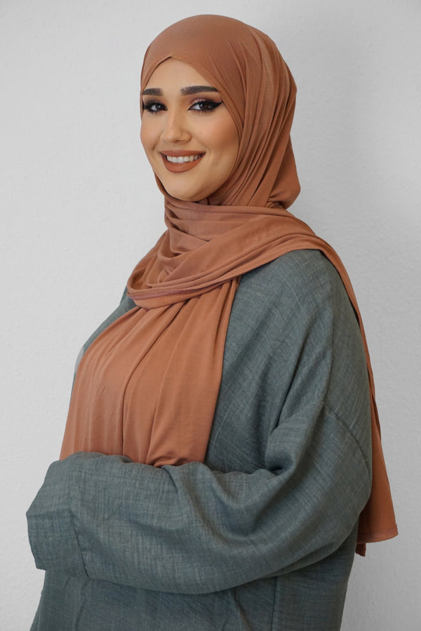 Premium Jersey Hijab Rost