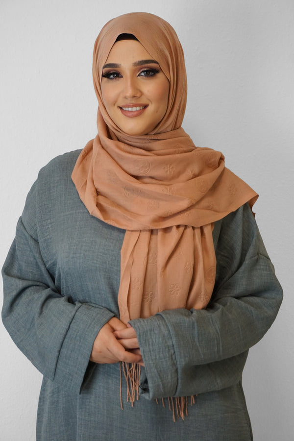 Baumwolle Hijab Zuhur Rost