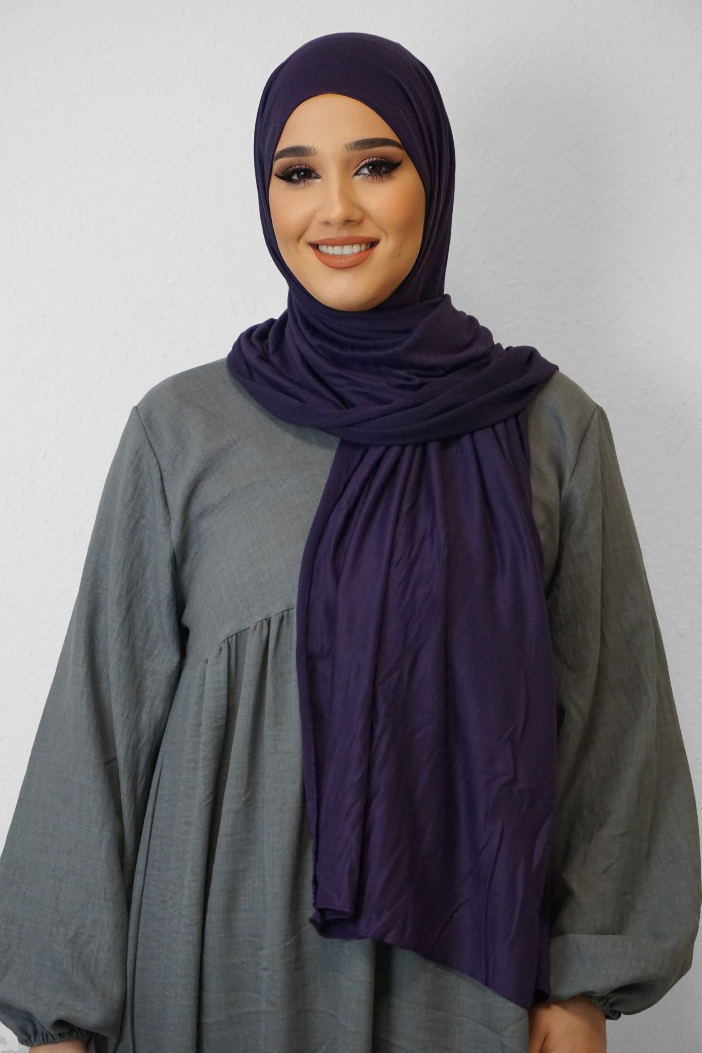 Jersey Hijab Fiza Darkviolett 2