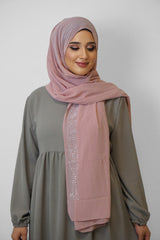 Chiffon Diamond Hijab Blush
