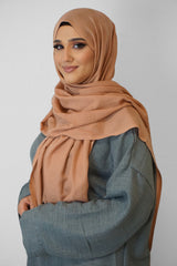 Baumwolle Hijab Zuhur Rost
