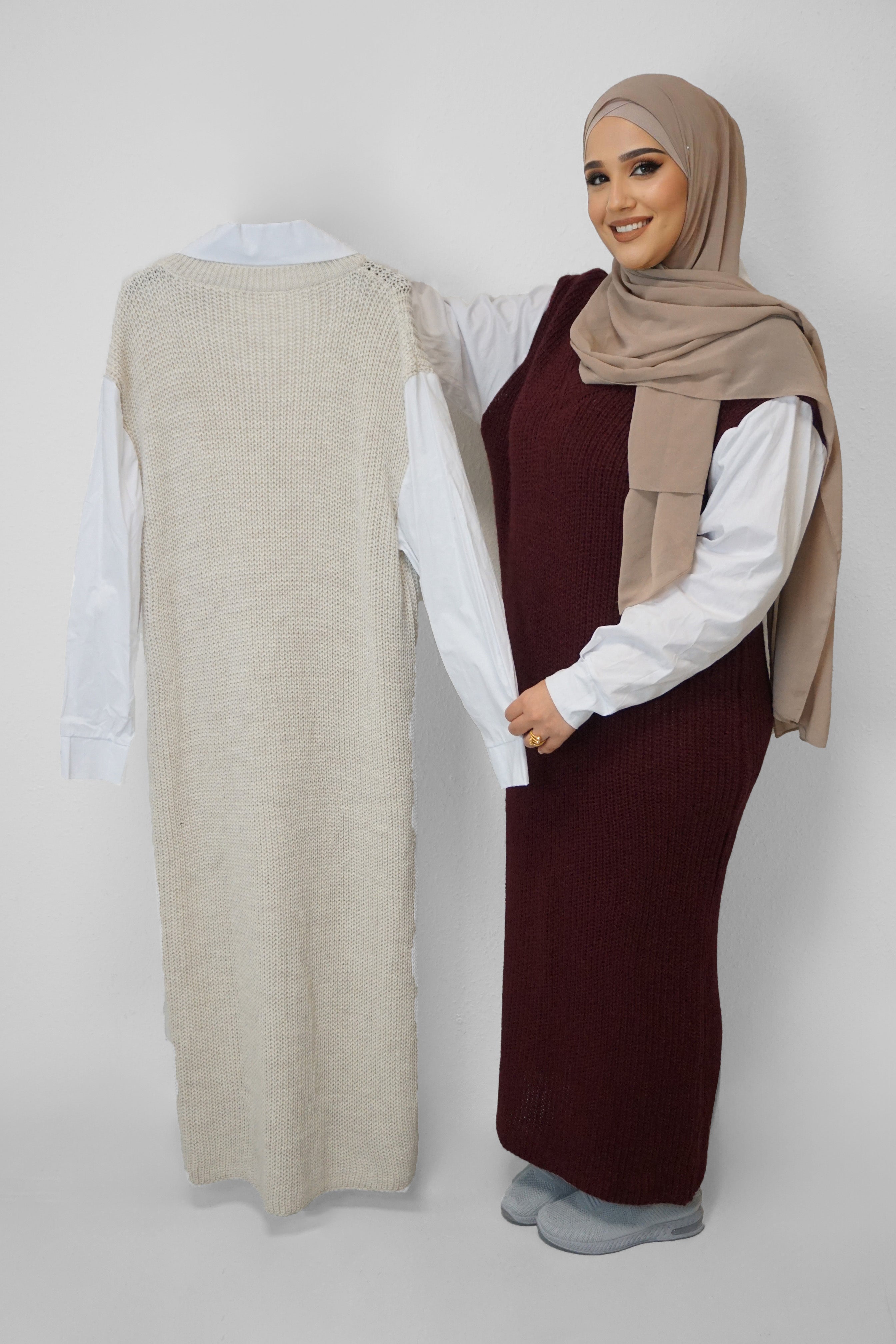 Strickkleid Hafsa Beige