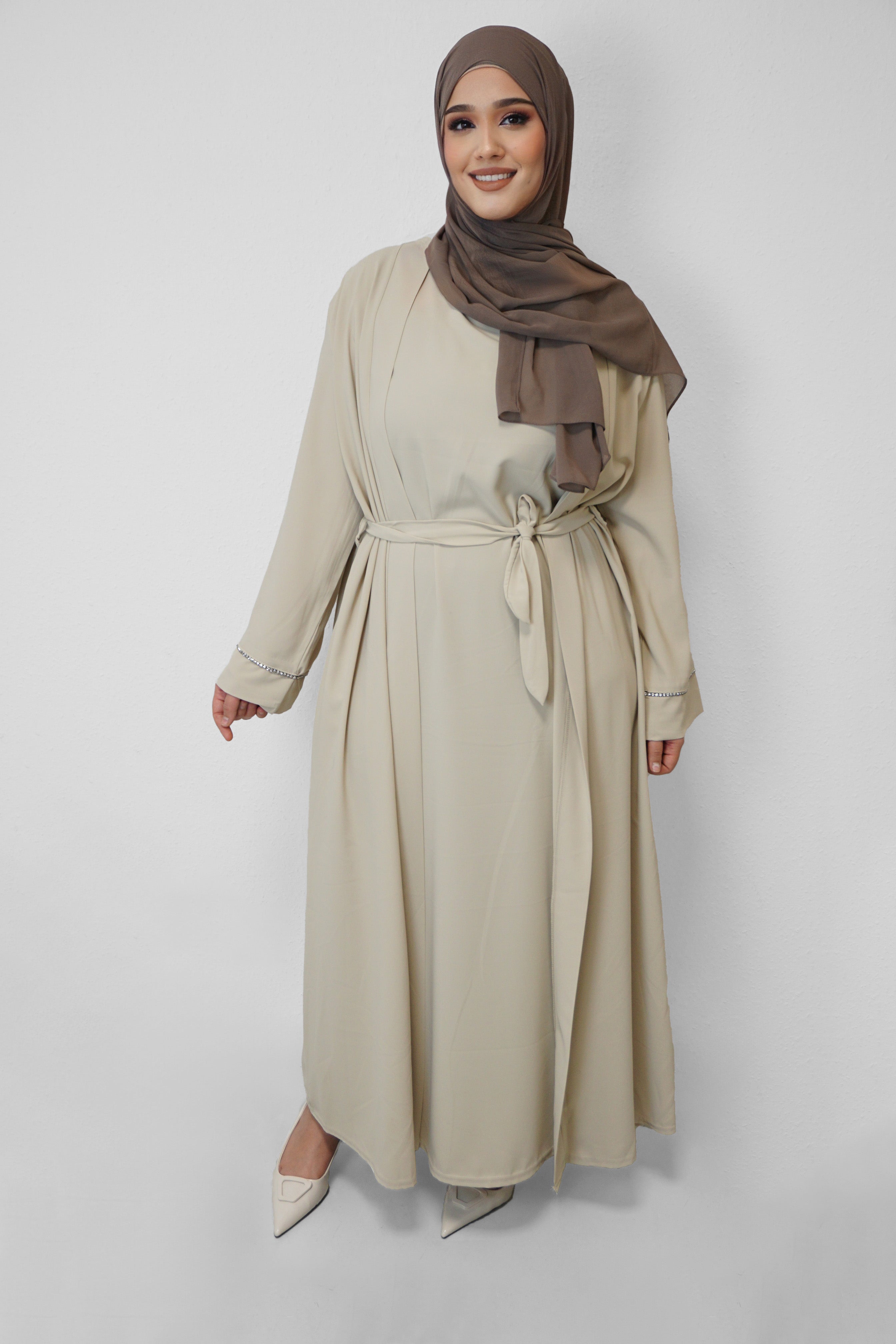 Zweiteiler Abaya Cindy Beige