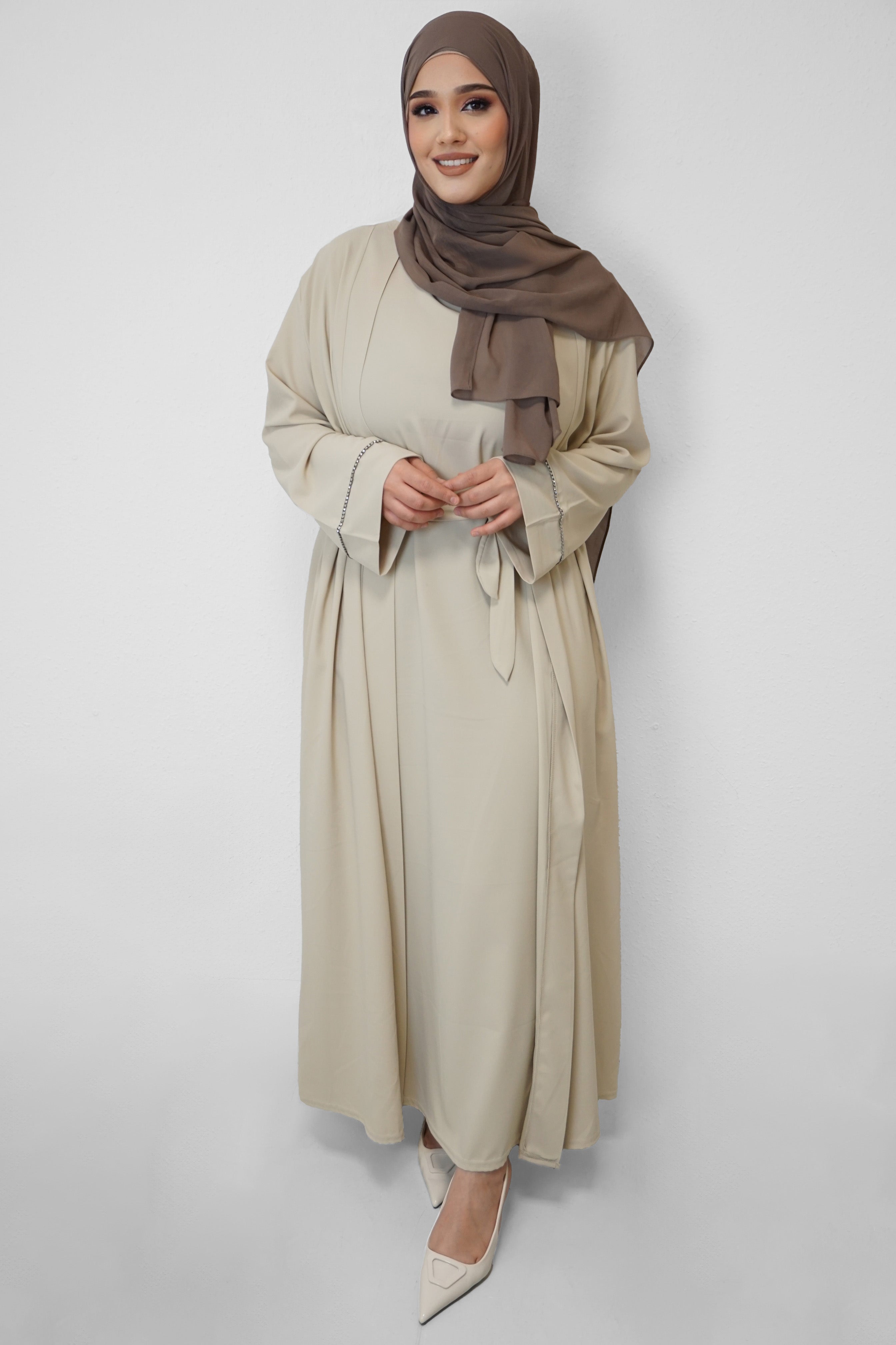 Zweiteiler Abaya Cindy Beige