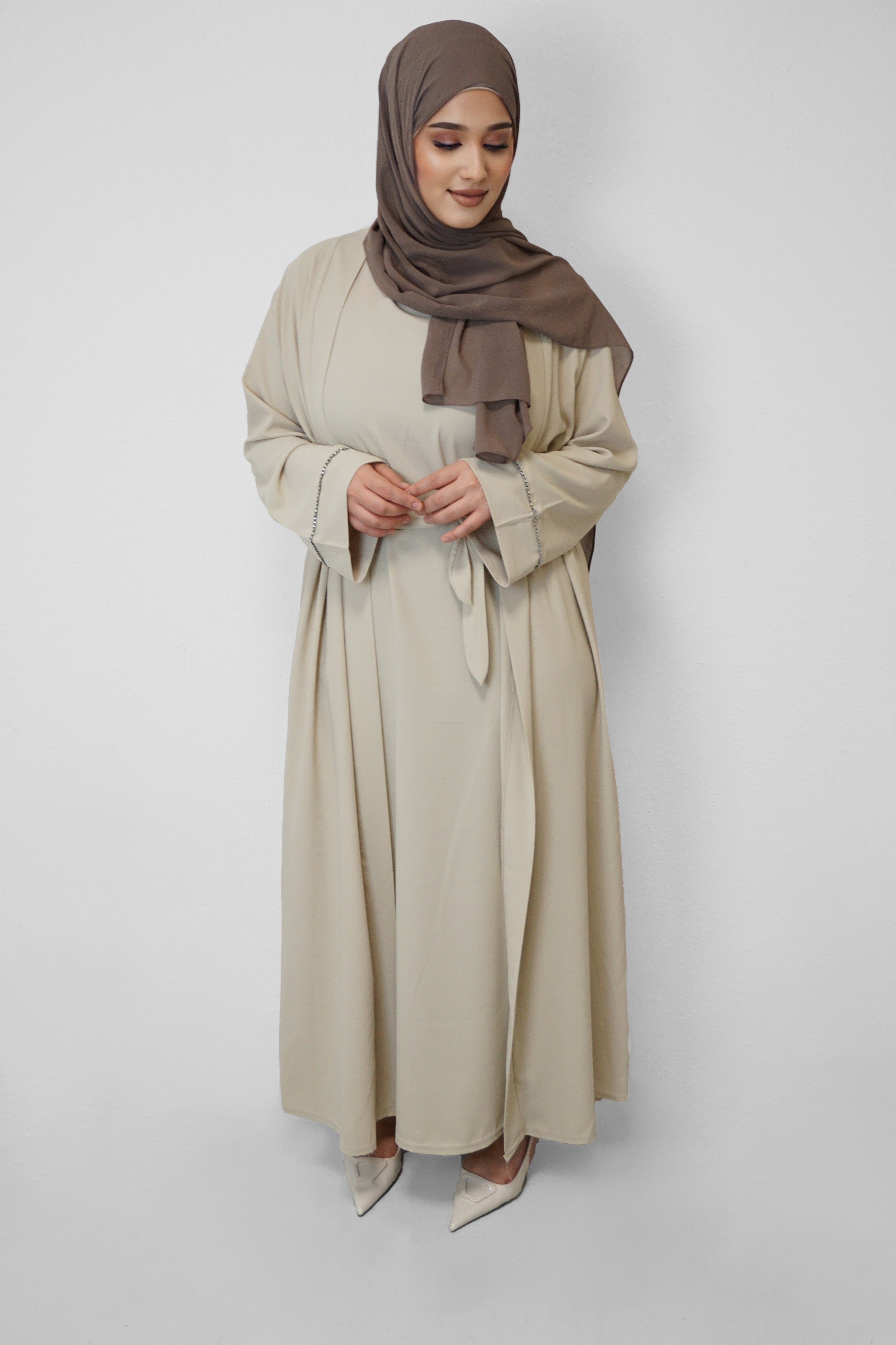 Zweiteiler Abaya Cindy Beige