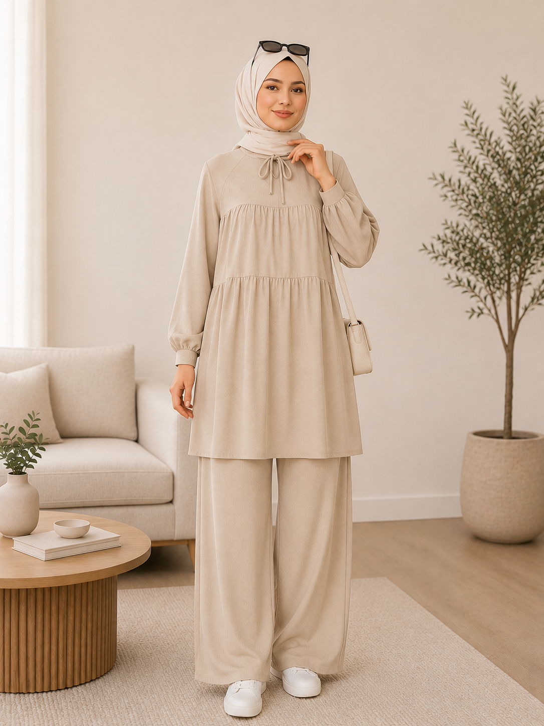 Zwei-Teiler Hose Tameris Beige