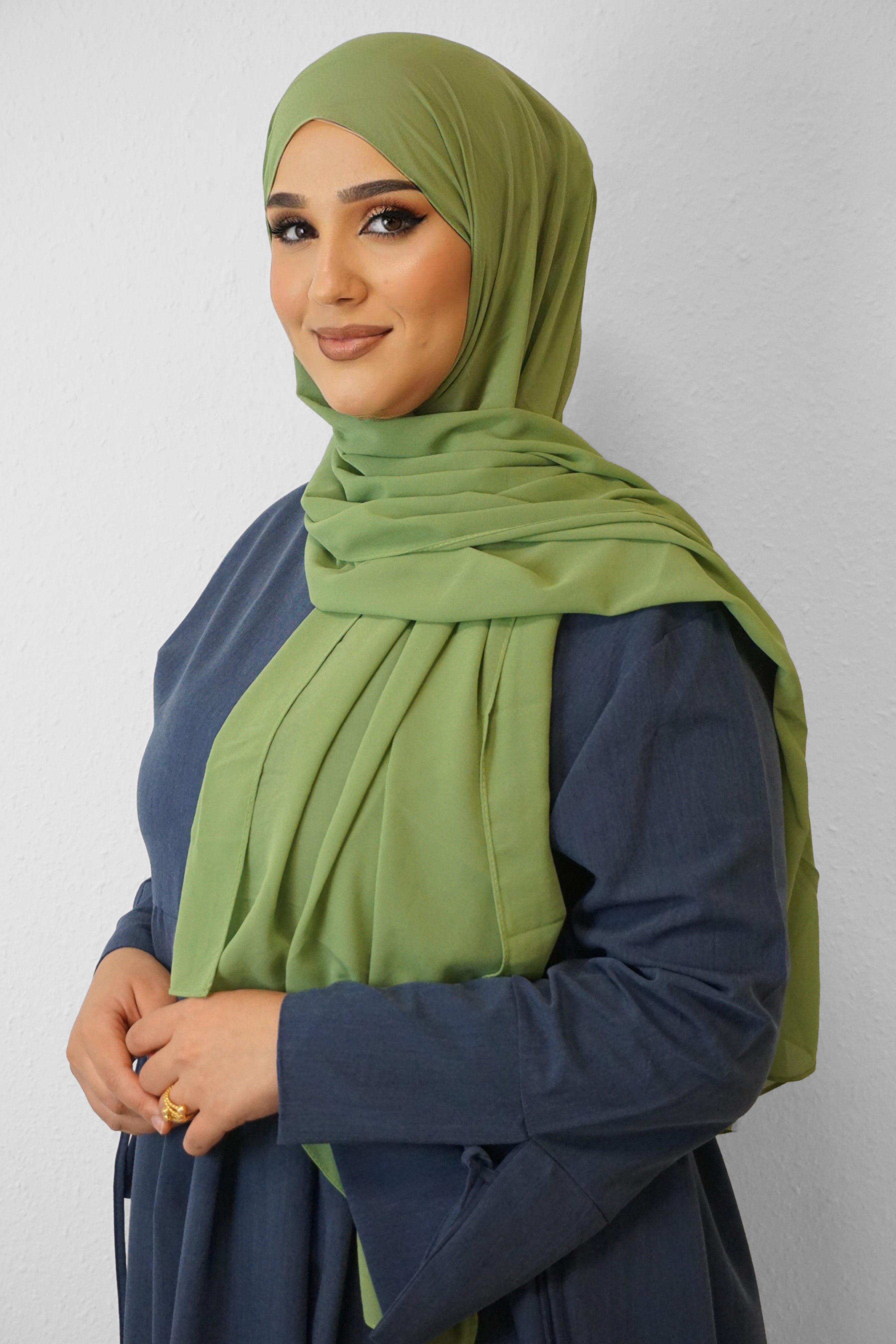 Chiffon Hijab Maira Blattgrün