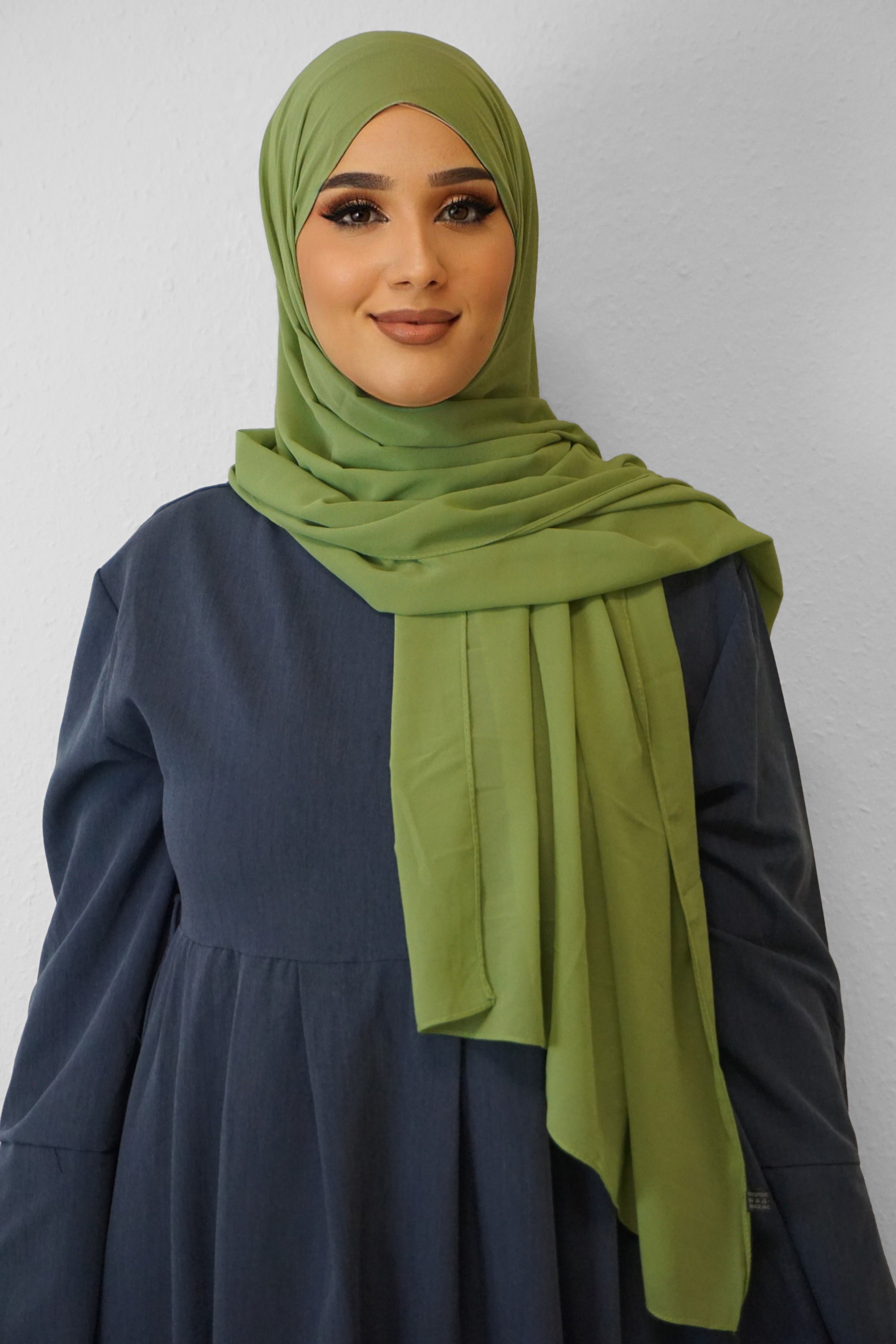 Chiffon Hijab Maira Blattgrün