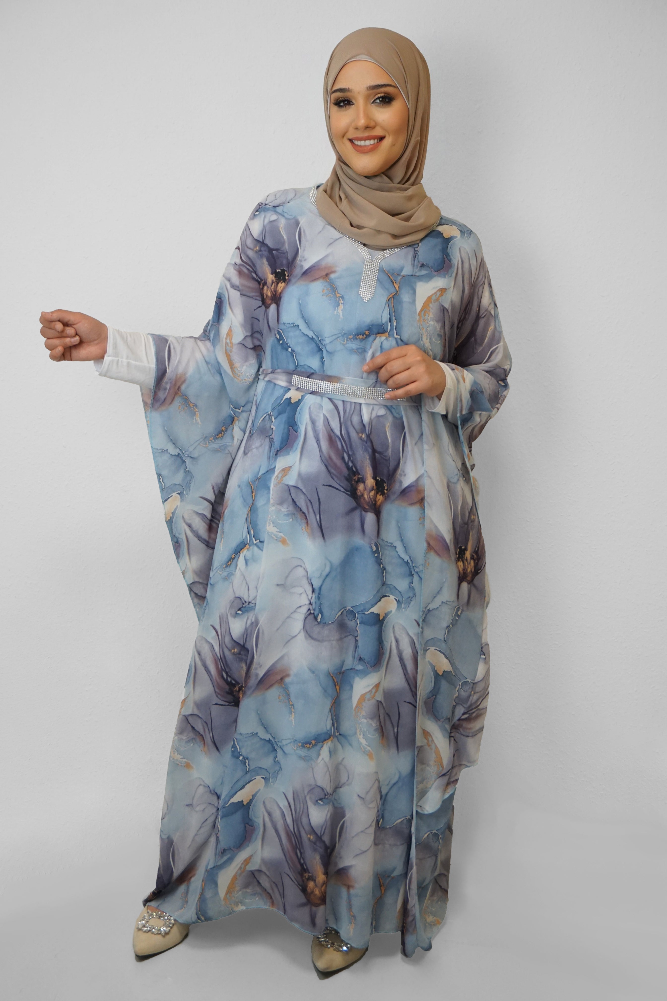 Abaya Ebru Jeansblau