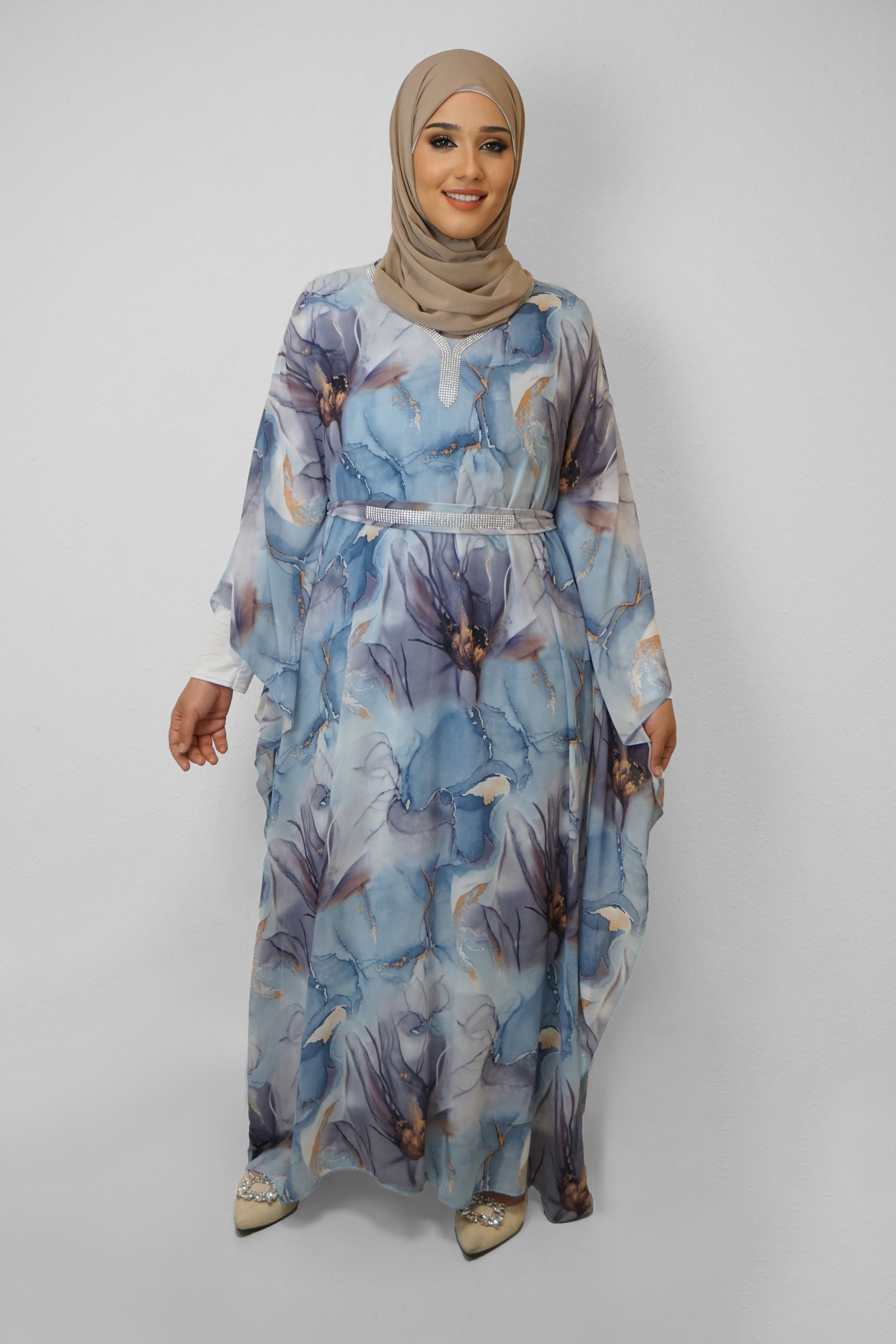 Abaya Ebru Jeansblau