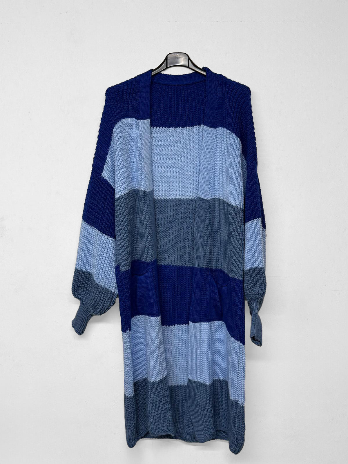 Grobstrick Cardigan Nohea Blau