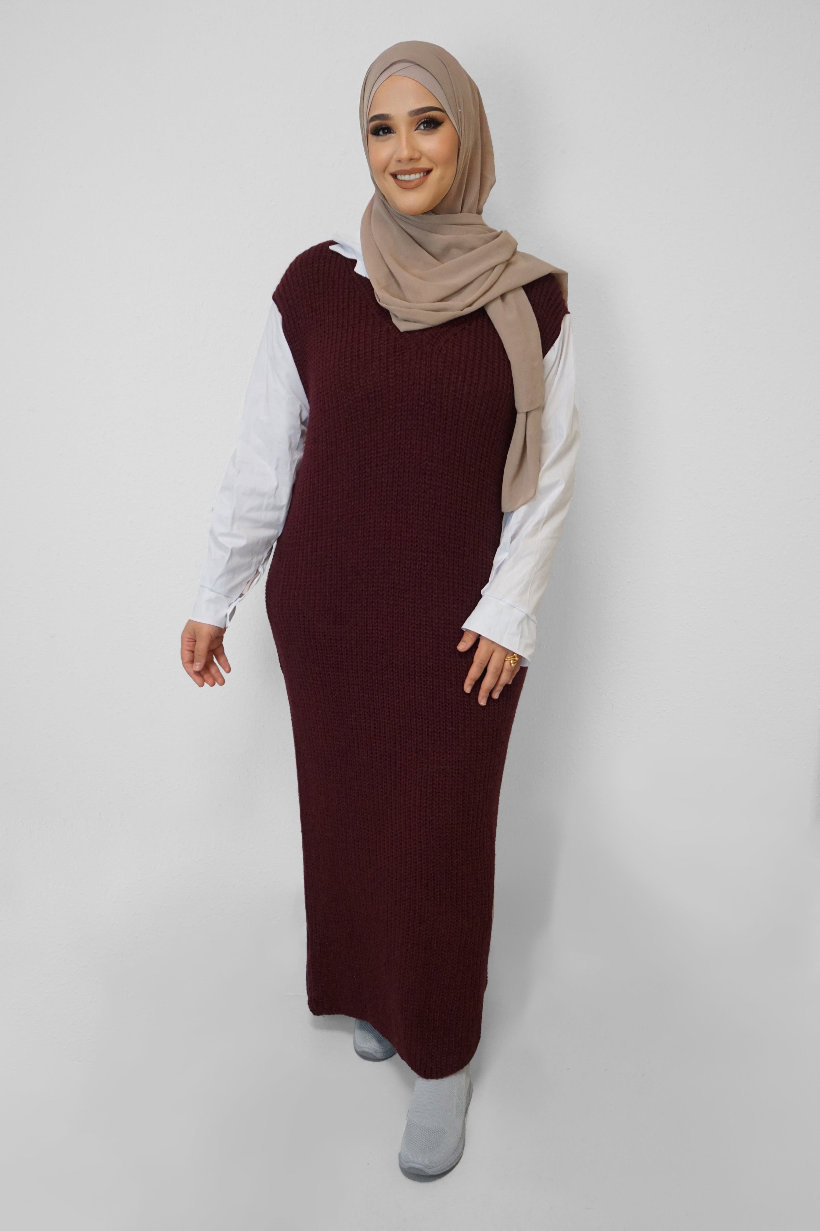 Strickkleid Hafsa Bordeaux