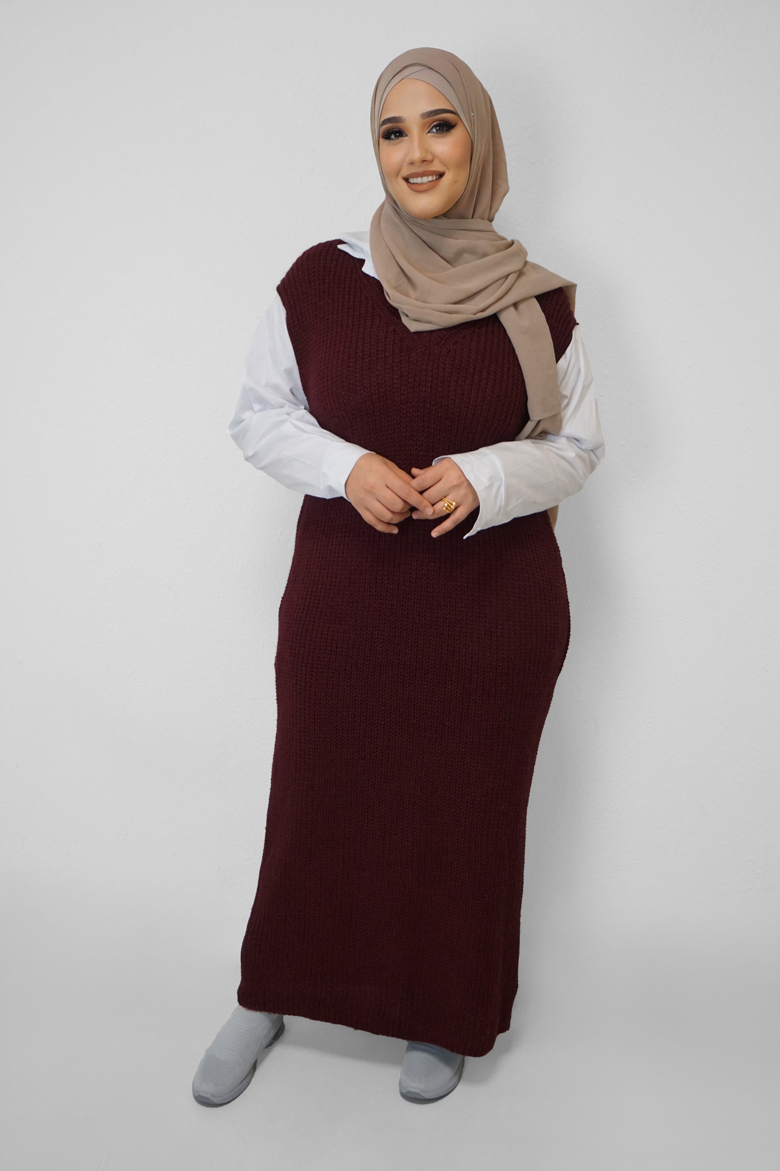 Strickkleid Hafsa Bordeaux