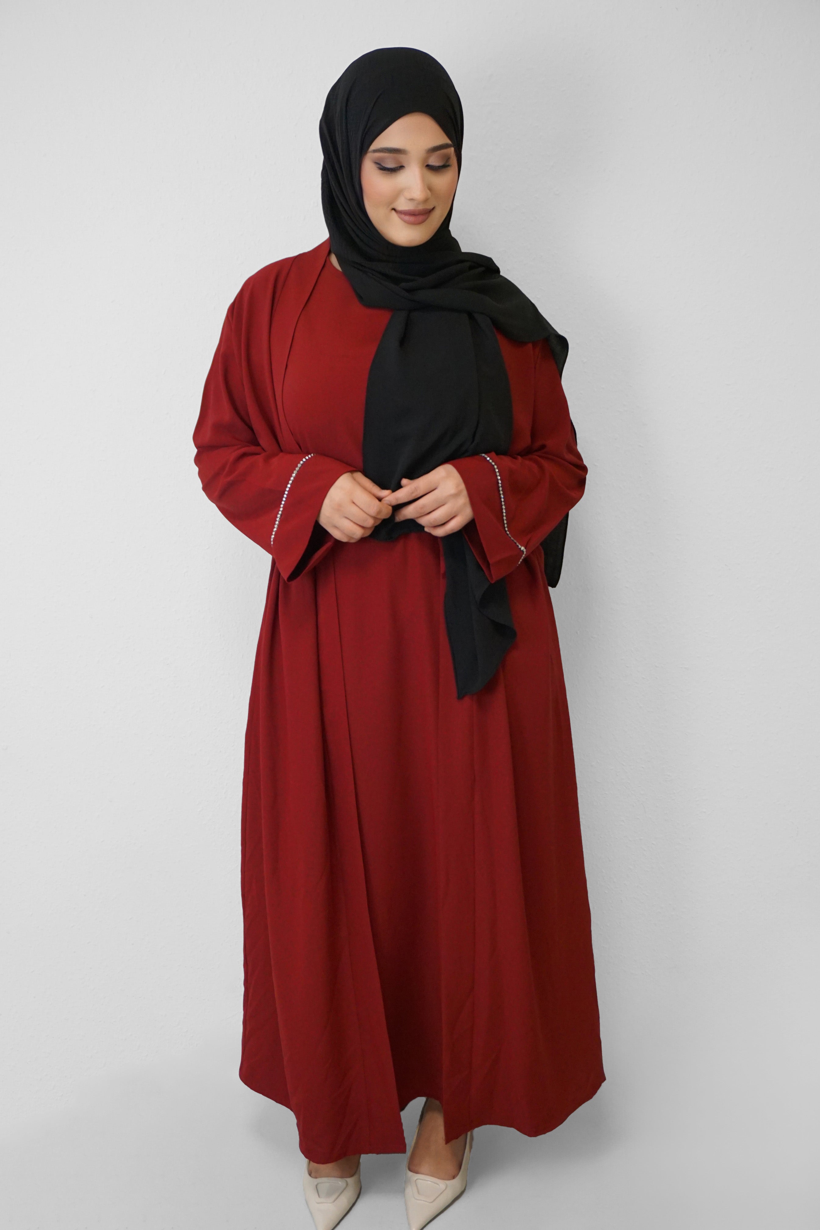 Zweiteiler Abaya Cindy Bordeaux