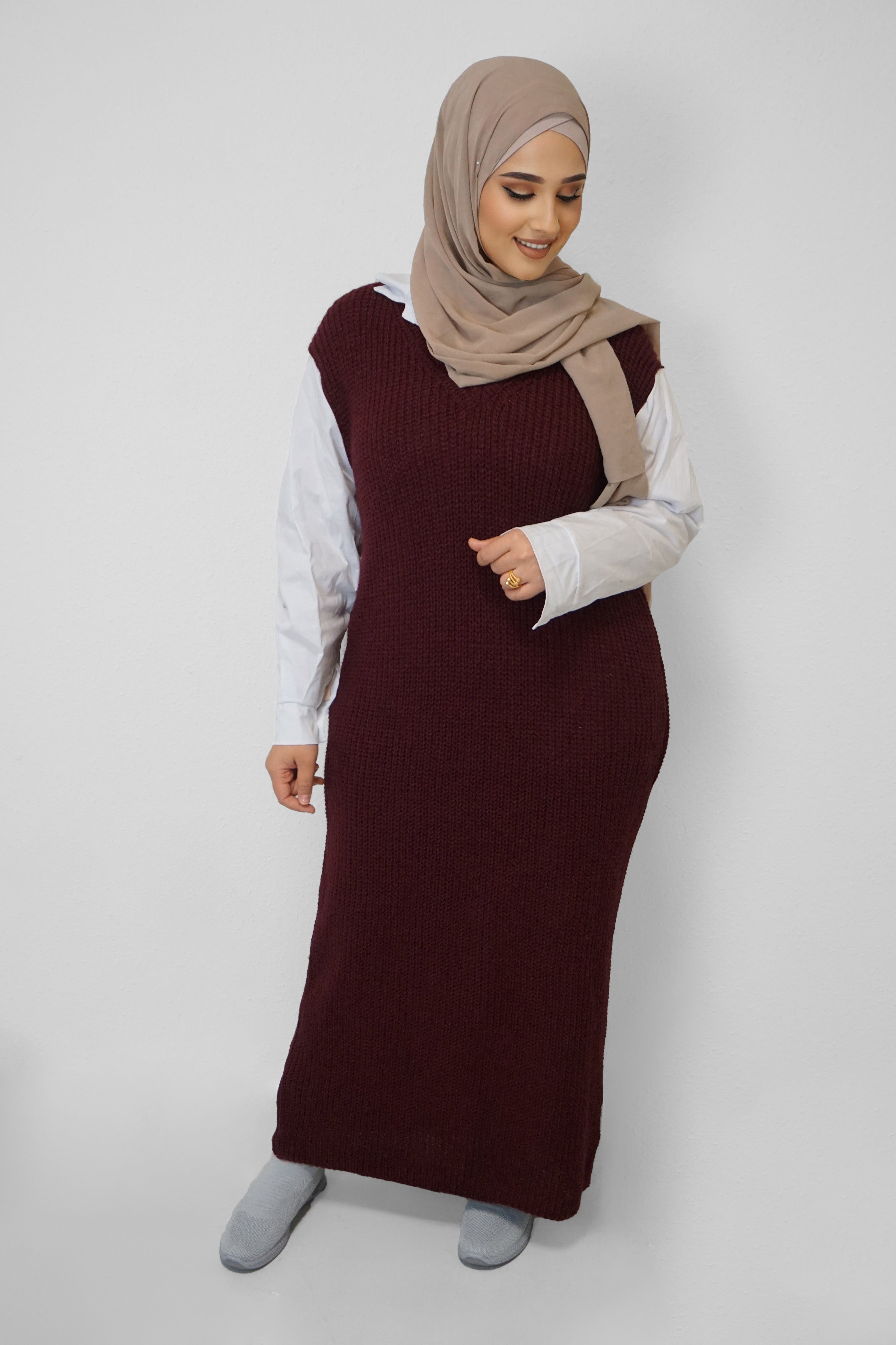 Strickkleid Hafsa Bordeaux