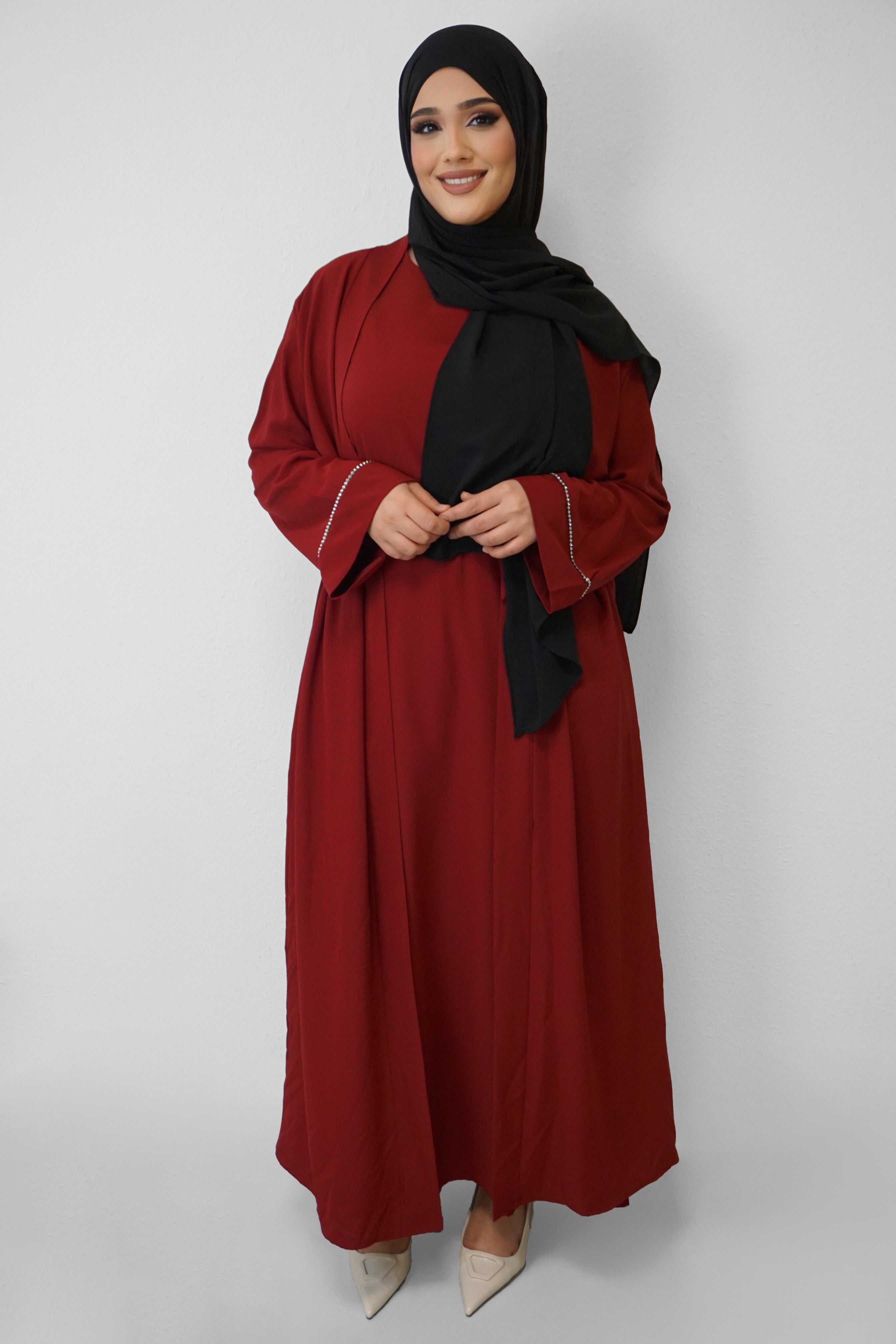 Zweiteiler Abaya Cindy Bordeaux