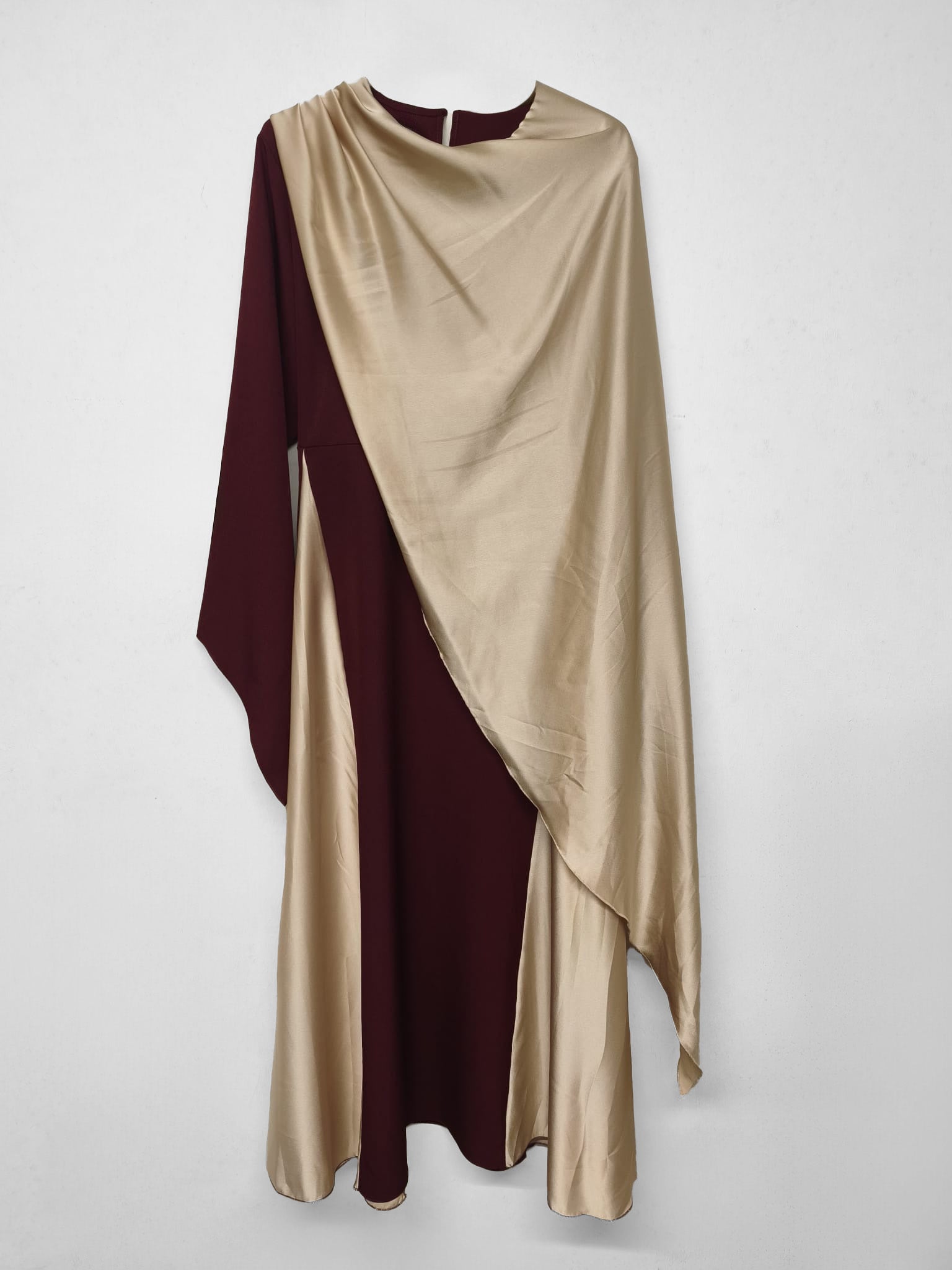 Abaya Seris Bordeaux