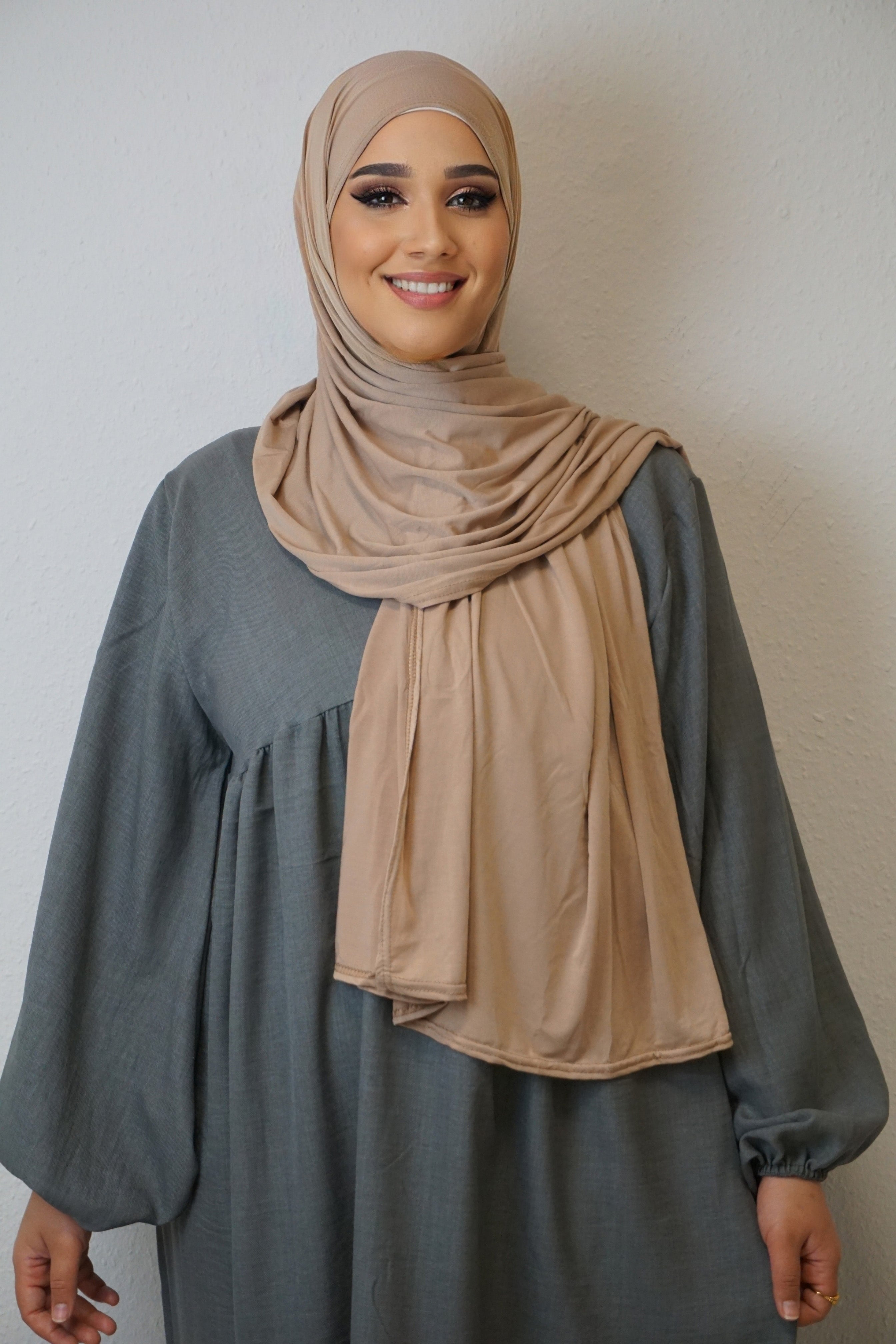 Premium Jersey Hijab Camel