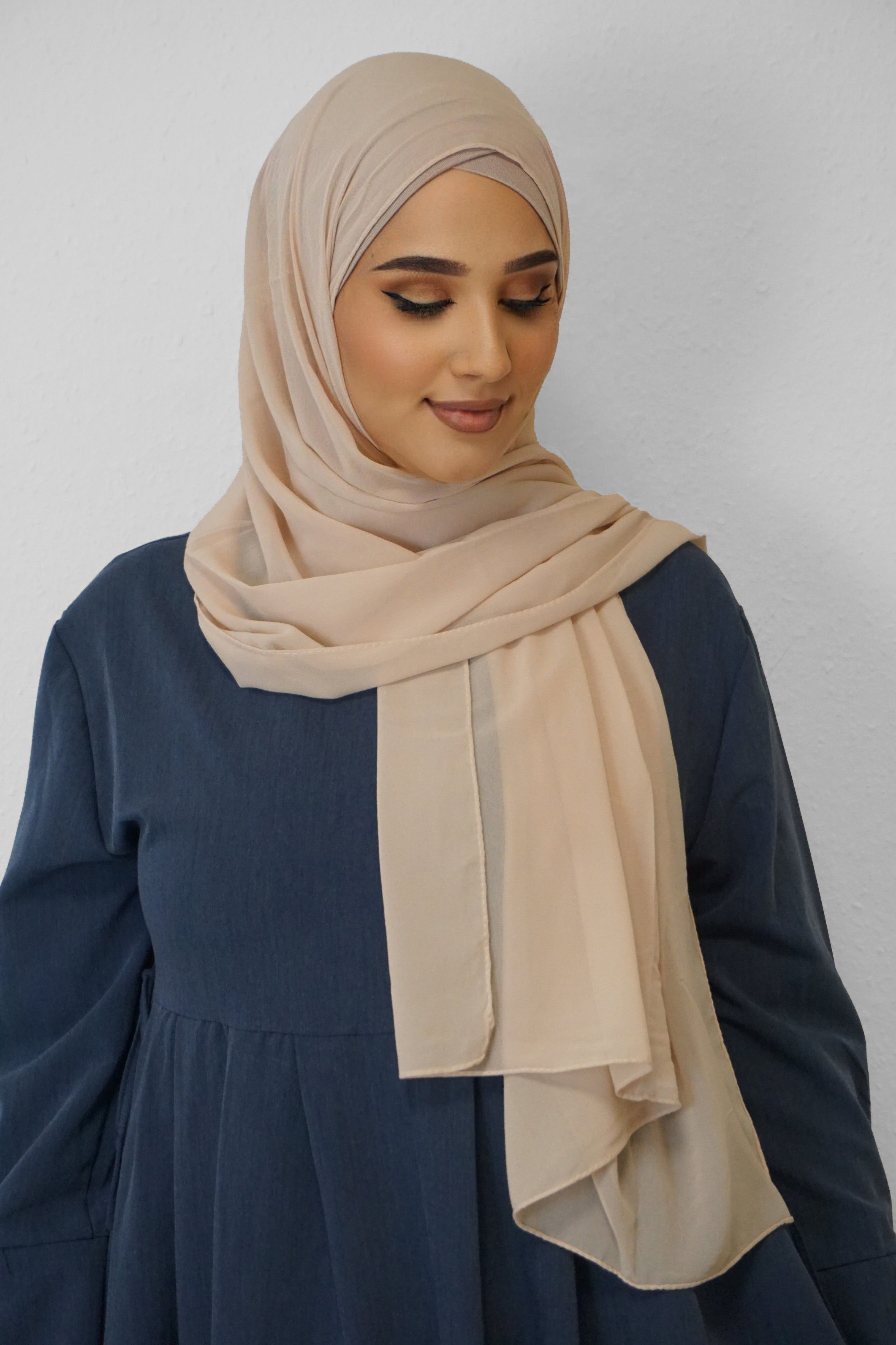 Chiffon Hijab Maira Champagner 2