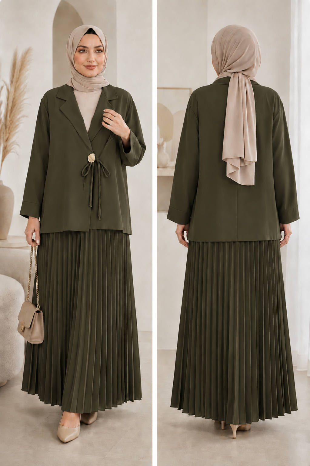 Zwei-Teiler Rock Galadriel Khaki