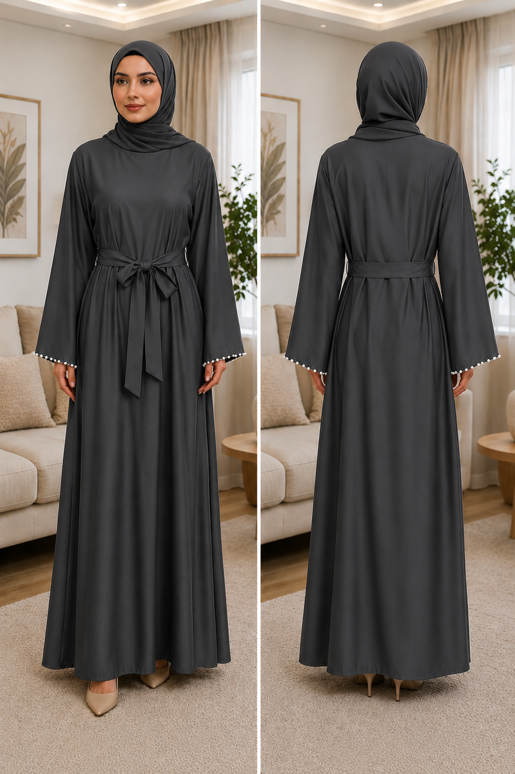 Abaya Freda Dunkelgrau