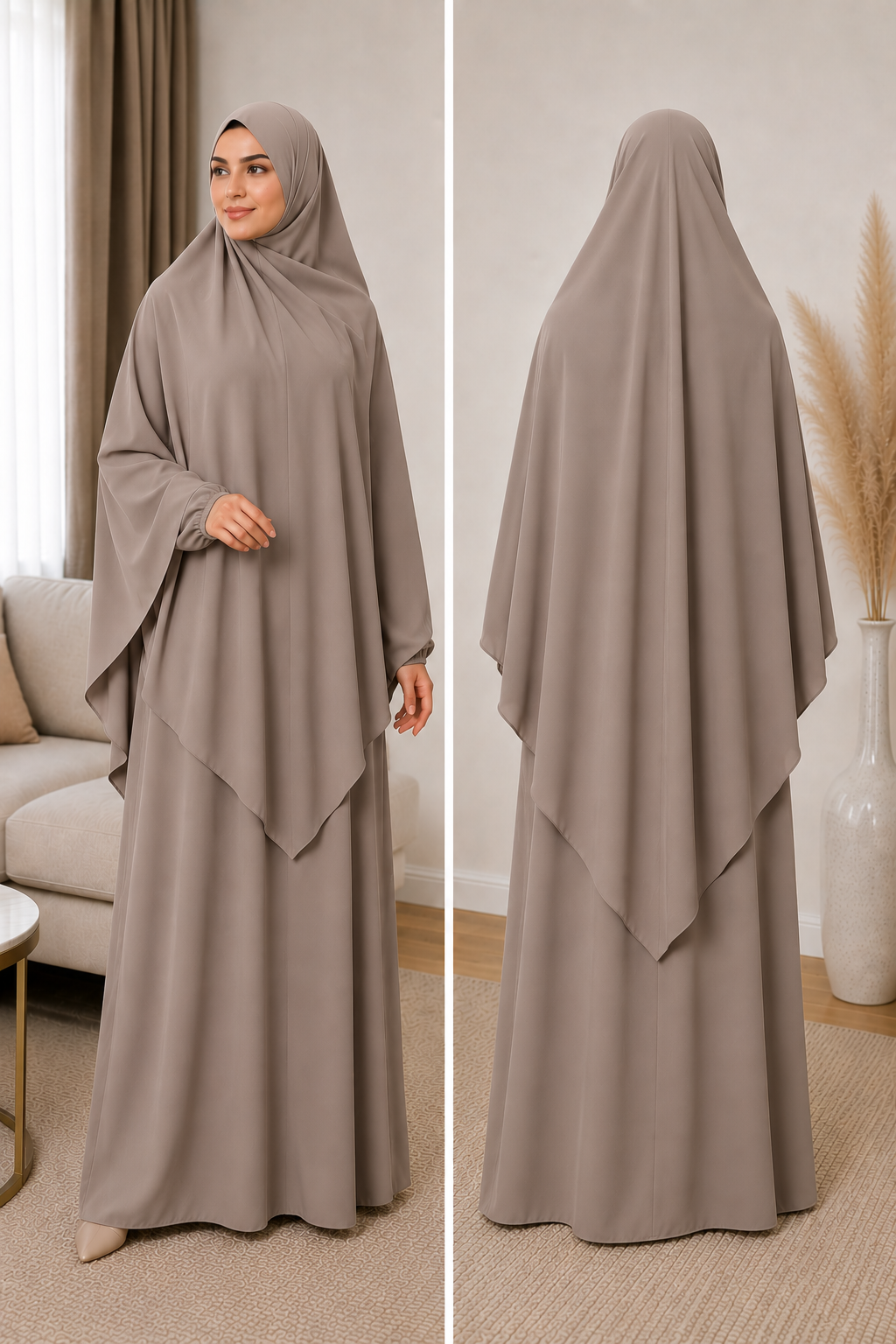 Khimar Abaya Idril Dark-Taupe