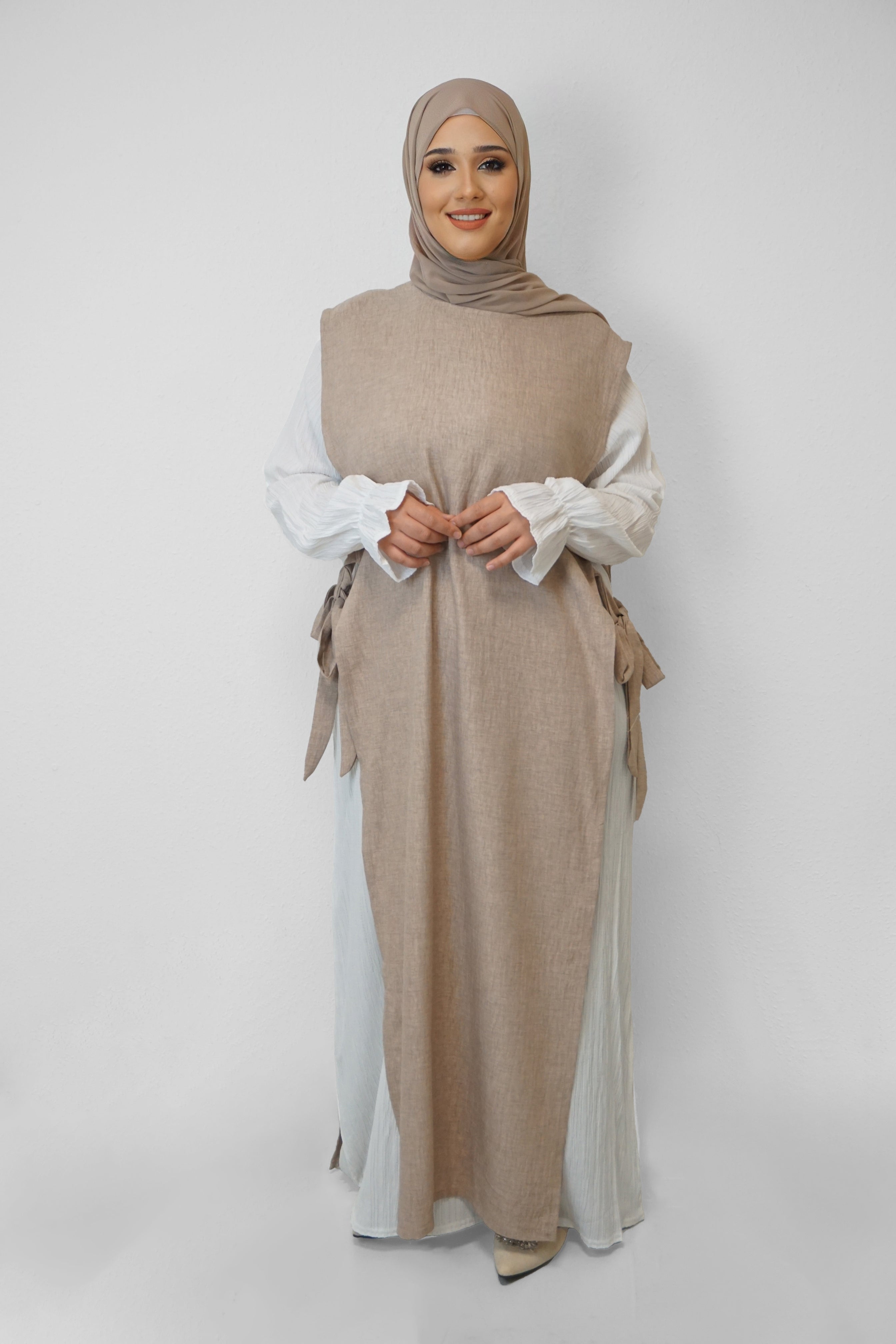 Abaya Defne Dark-Beige