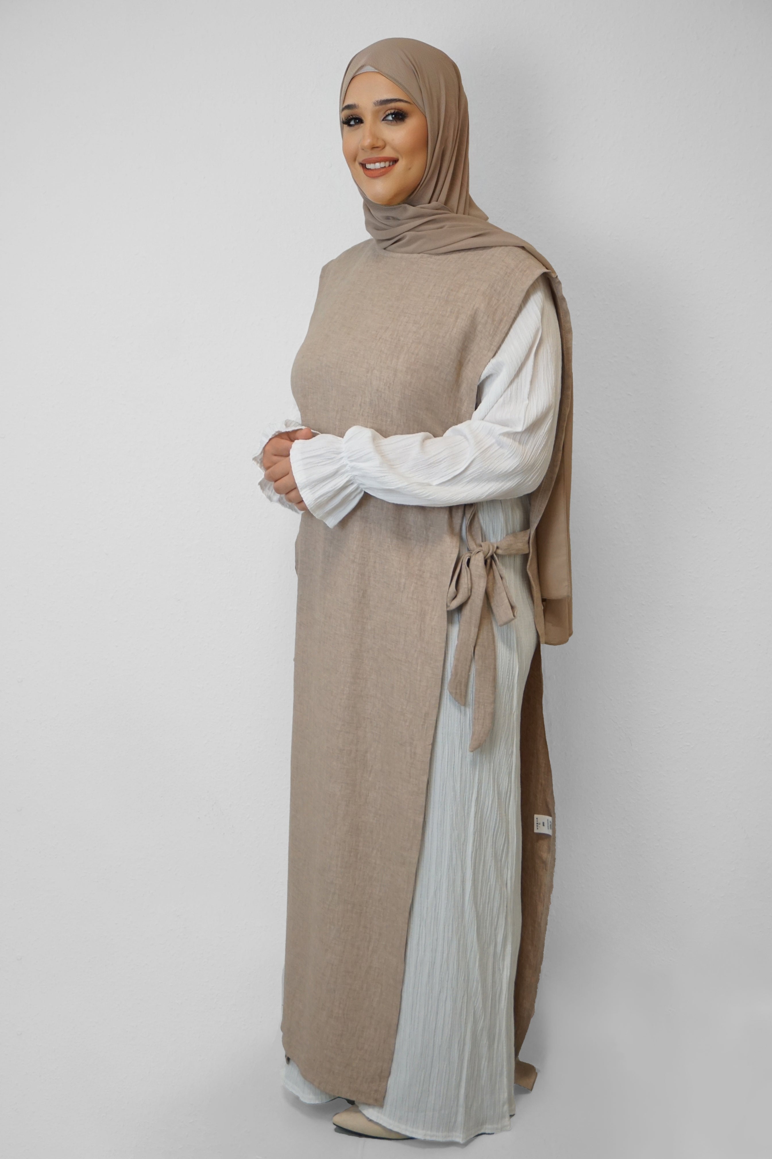 Abaya Defne Dark-Beige