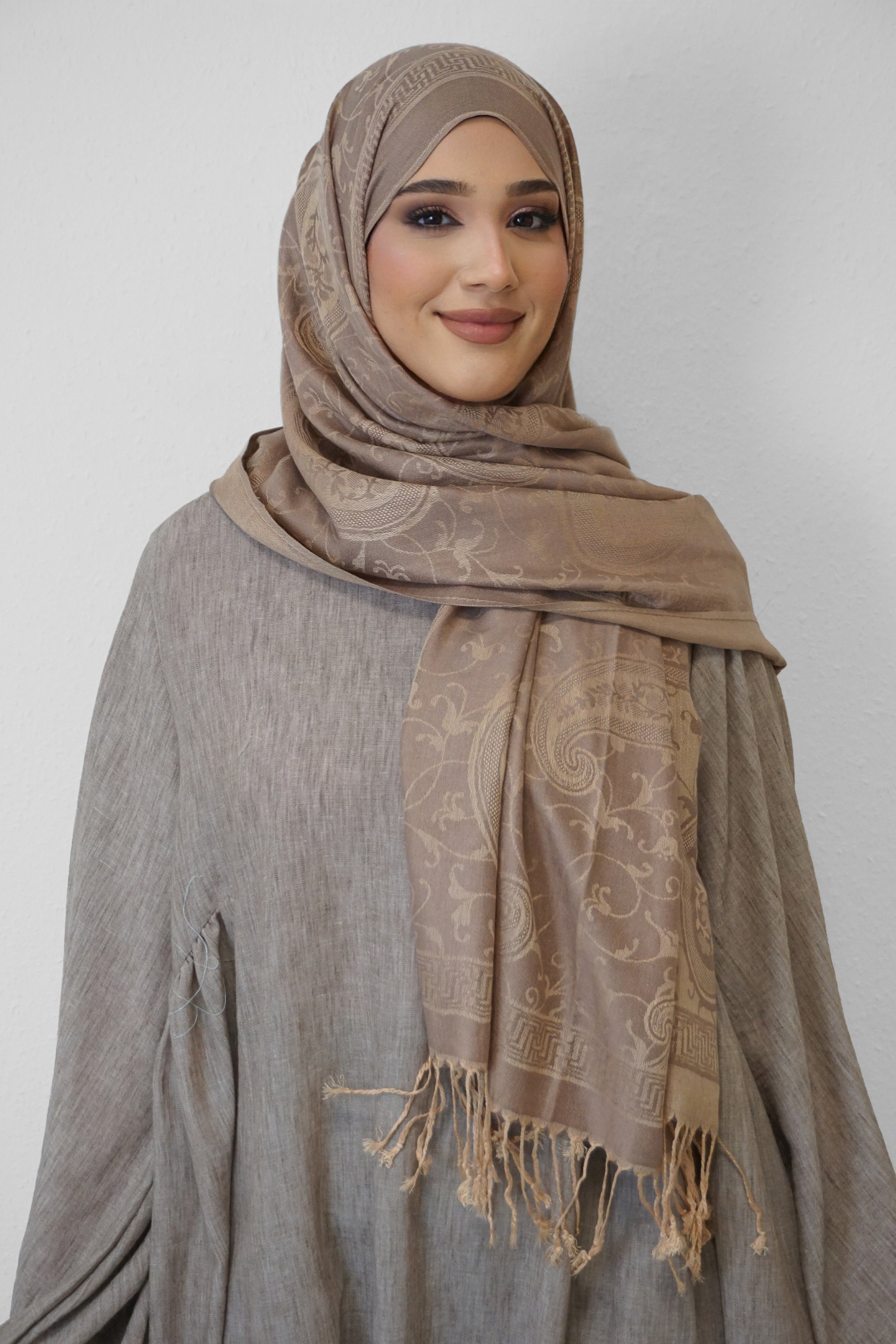 Pashmina Hijab Dark-Blush